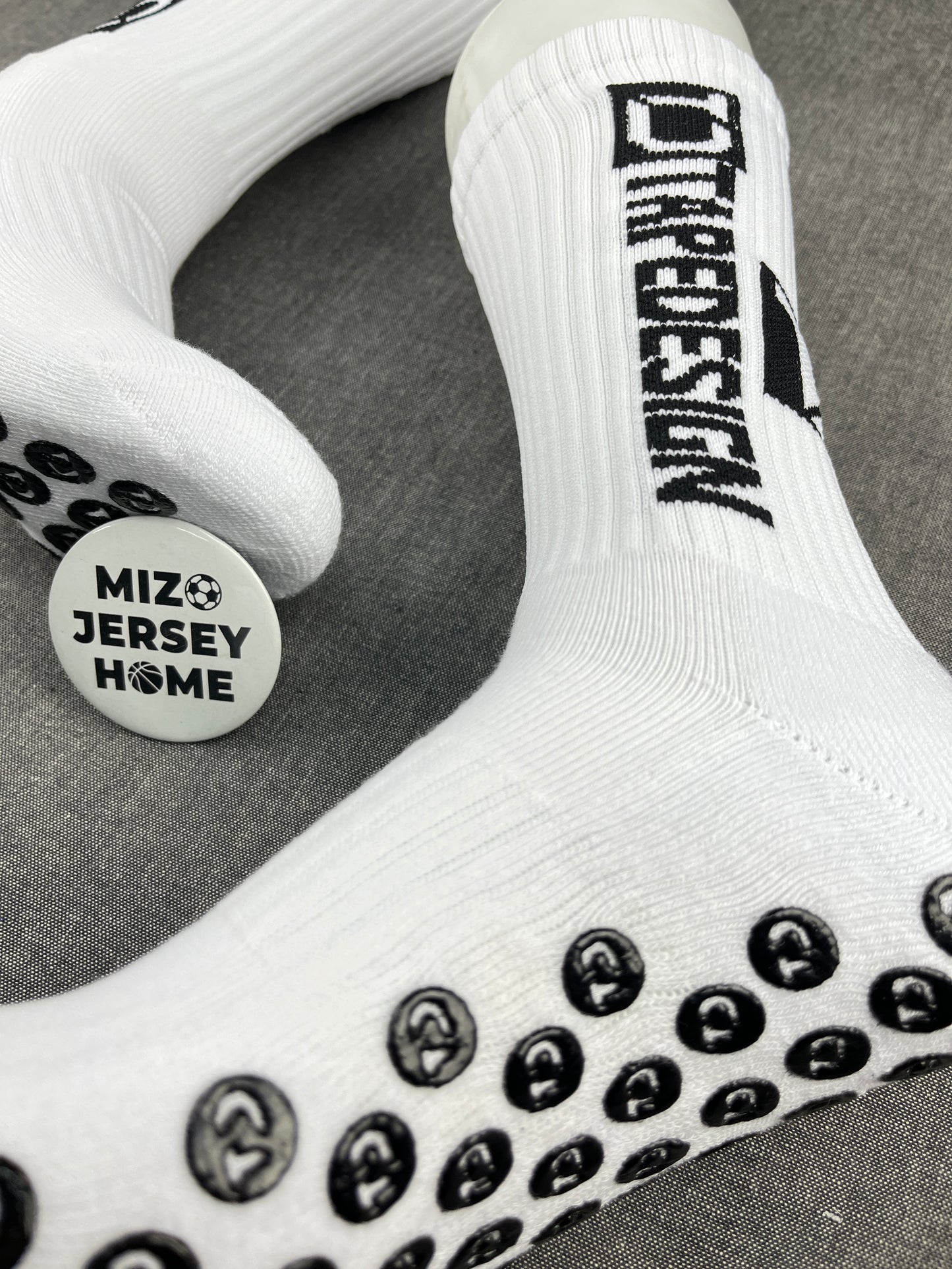 TapeDesign white grip socks