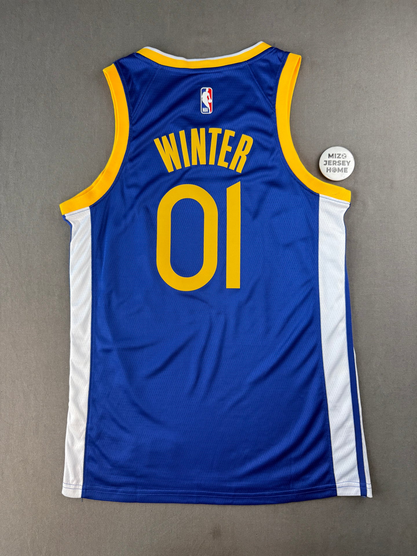 WINTER 01 Blue Golden State Warriors Heat Pressed Edition NBA Jersey