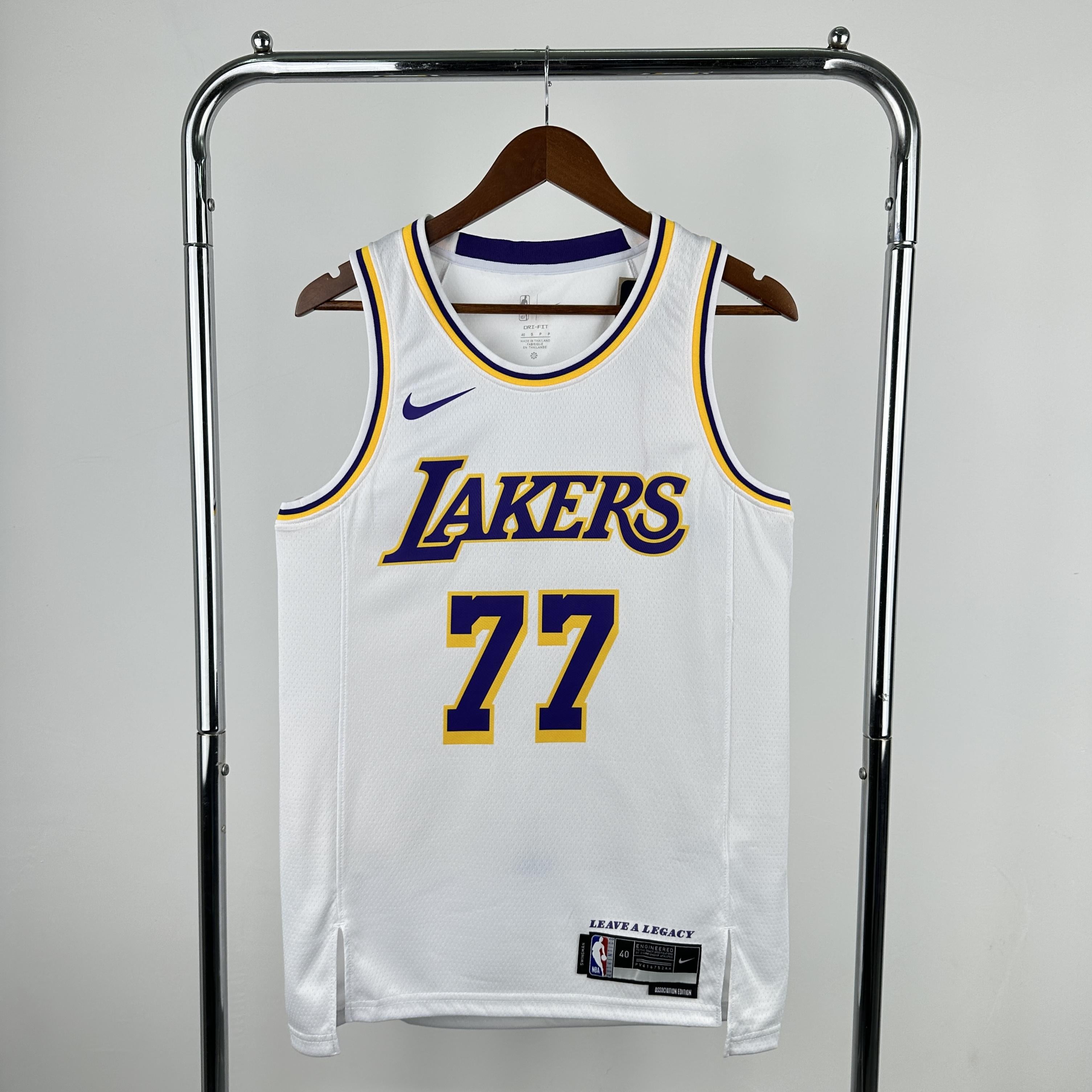 Doncic 77 Lakers White Heat Pressed Edition