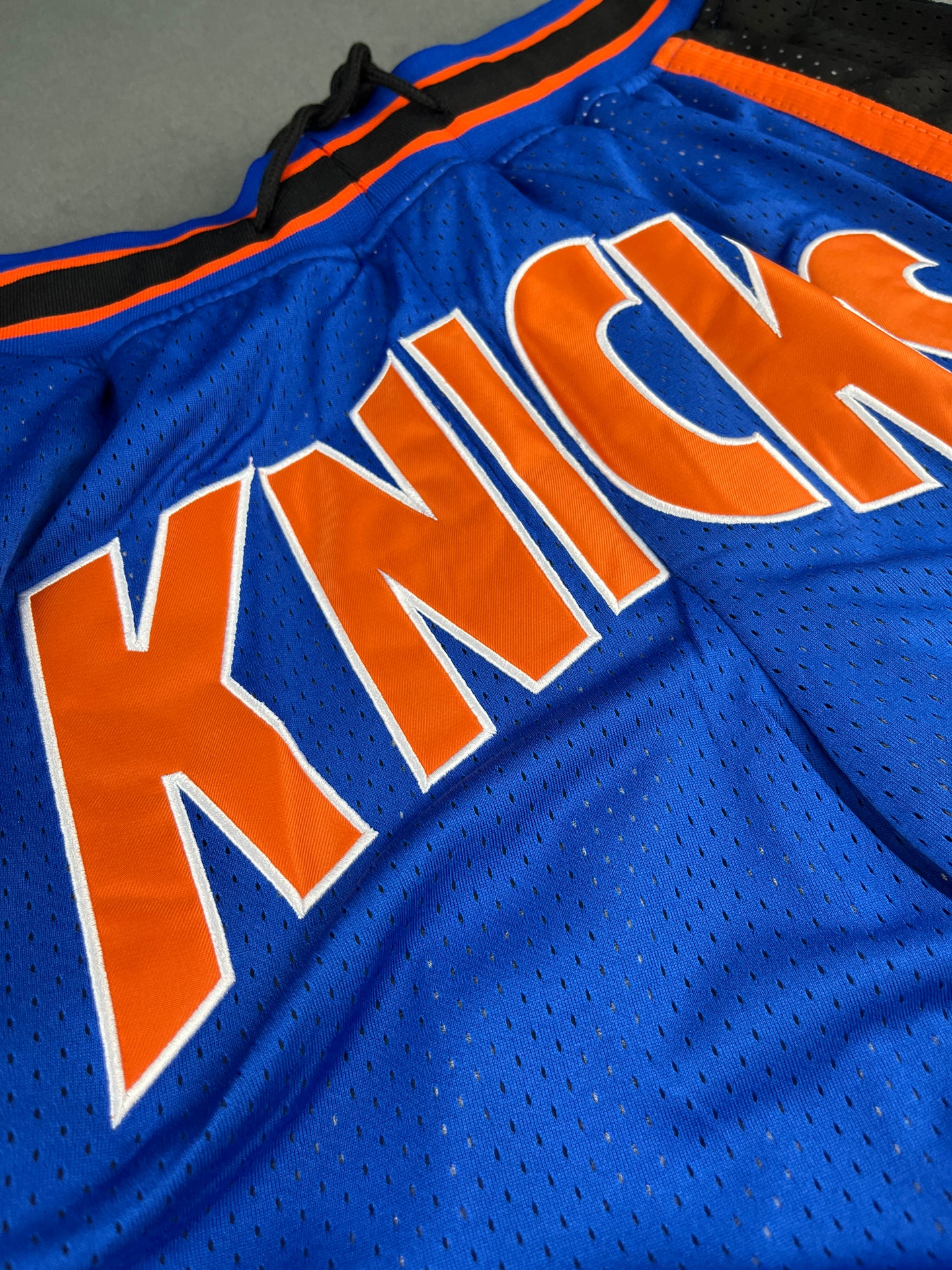 New York Knicks Blue Shorts Full Embroidery