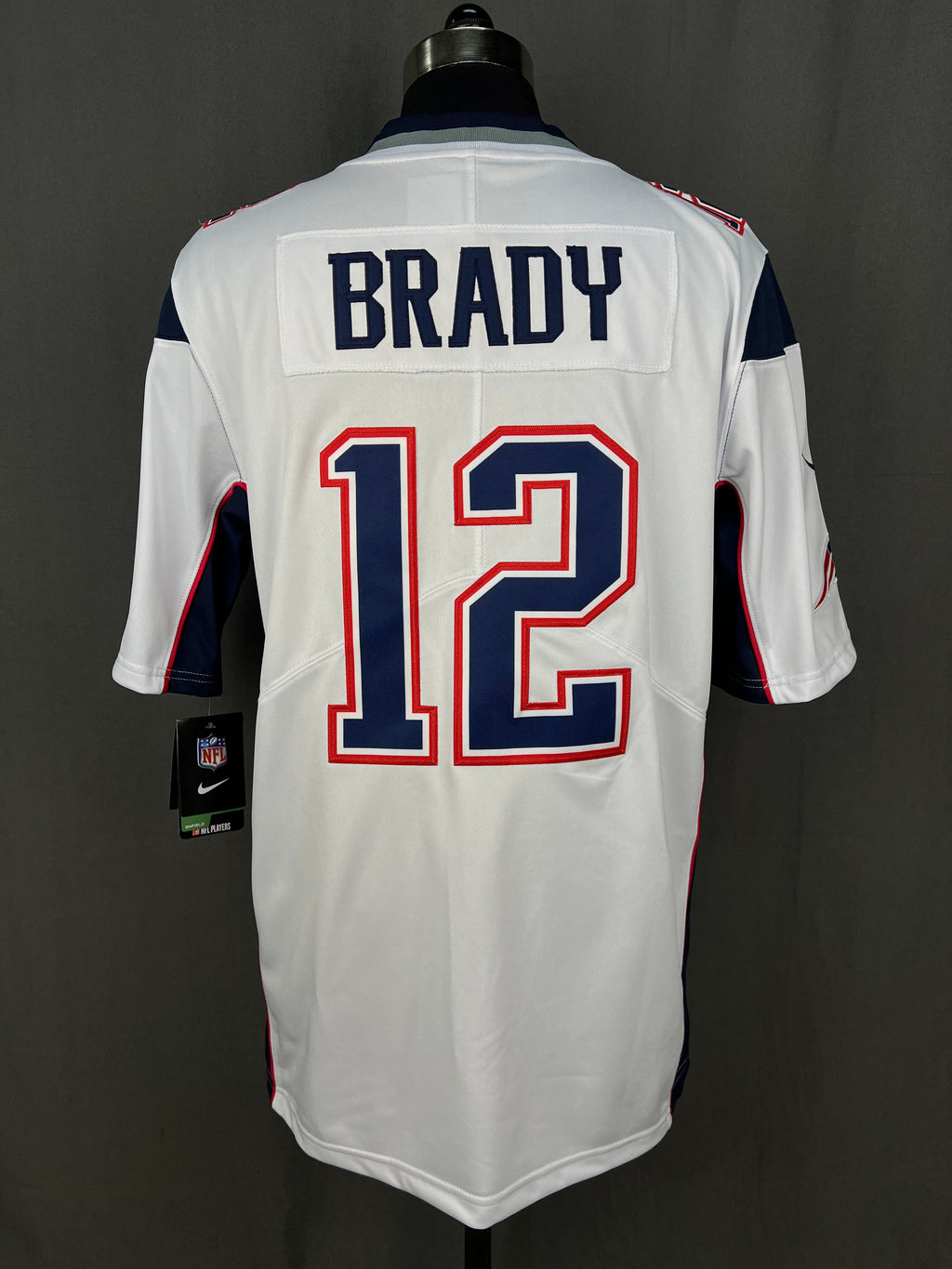 BRADY 12 White Patriots Home NFL Jersey