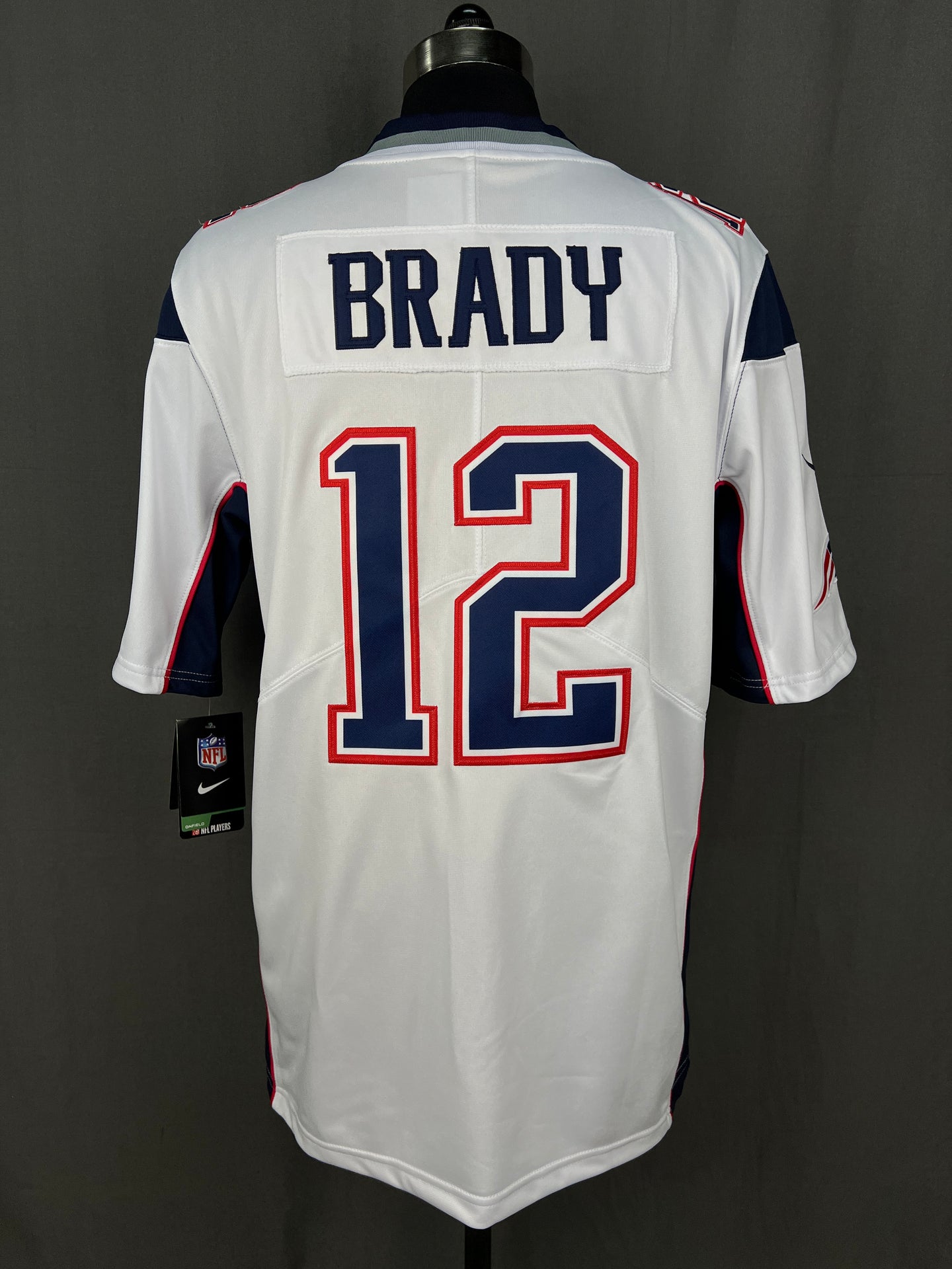 BRADY 12 White Patriots Home NFL Jersey