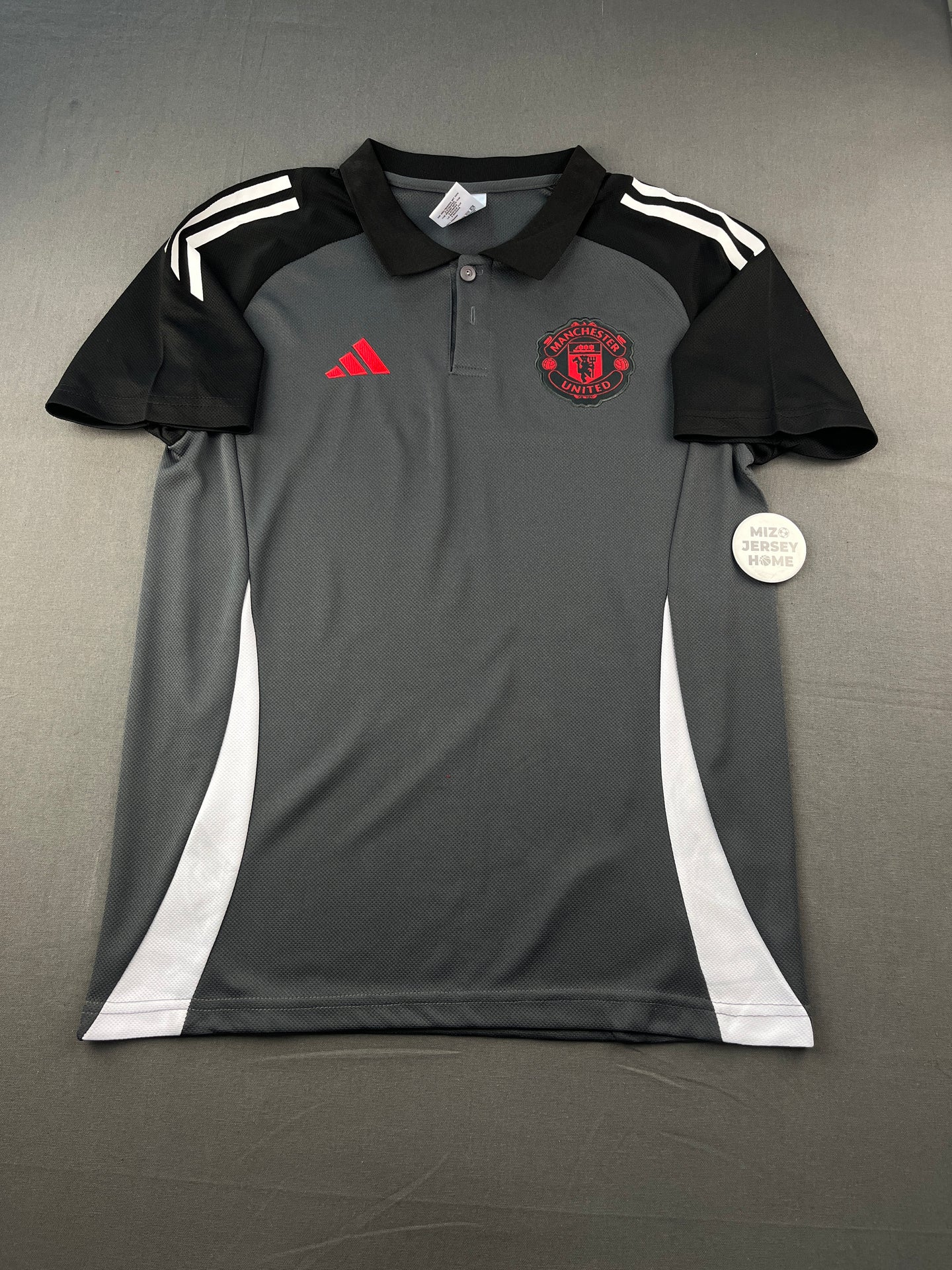United Grey & Black Polo