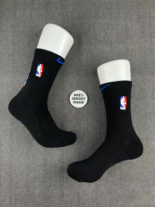 NBA Nike Black & Blue Crew Socks