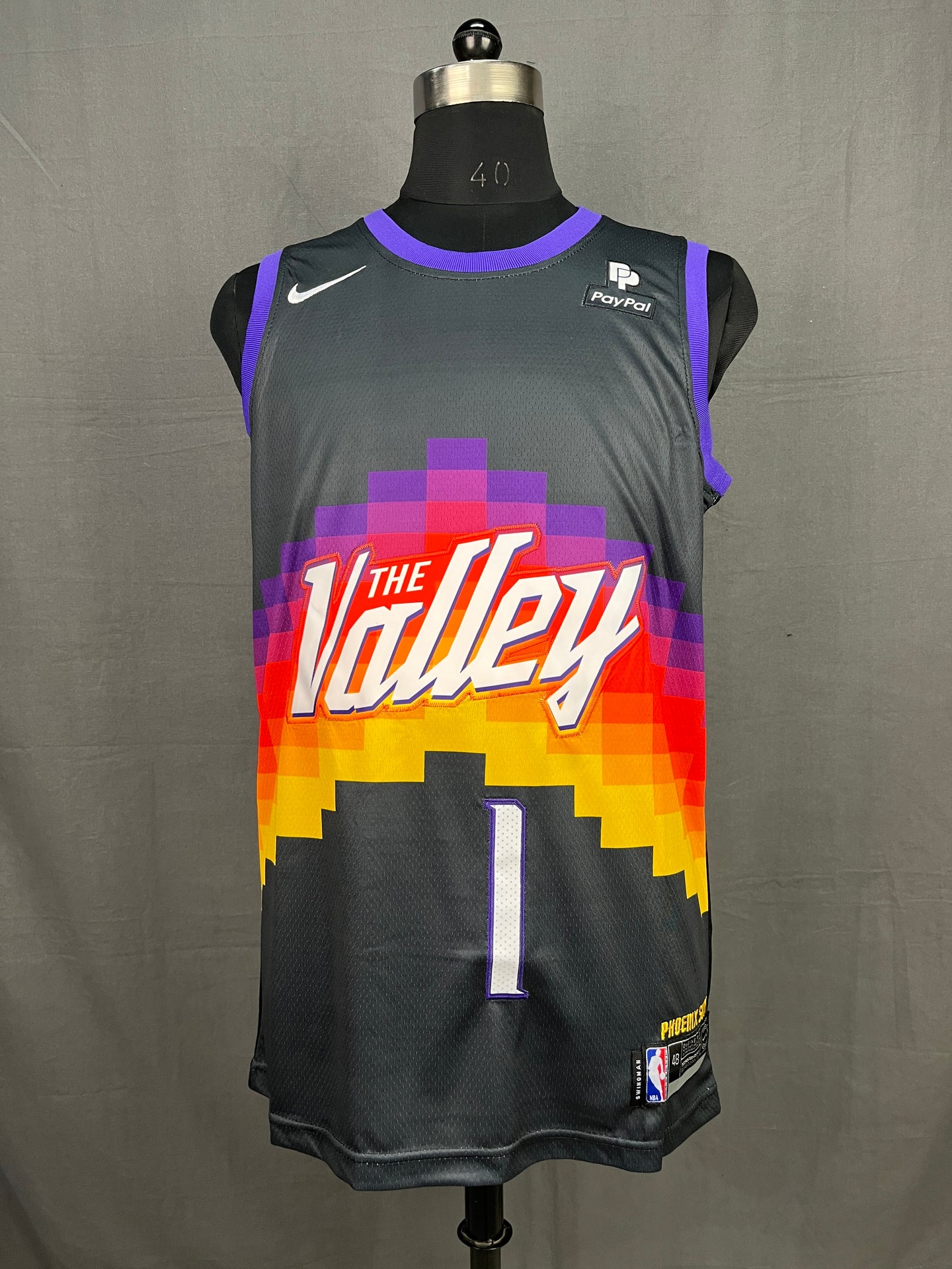 Booker 1 The Valley Black NBA Jersey
