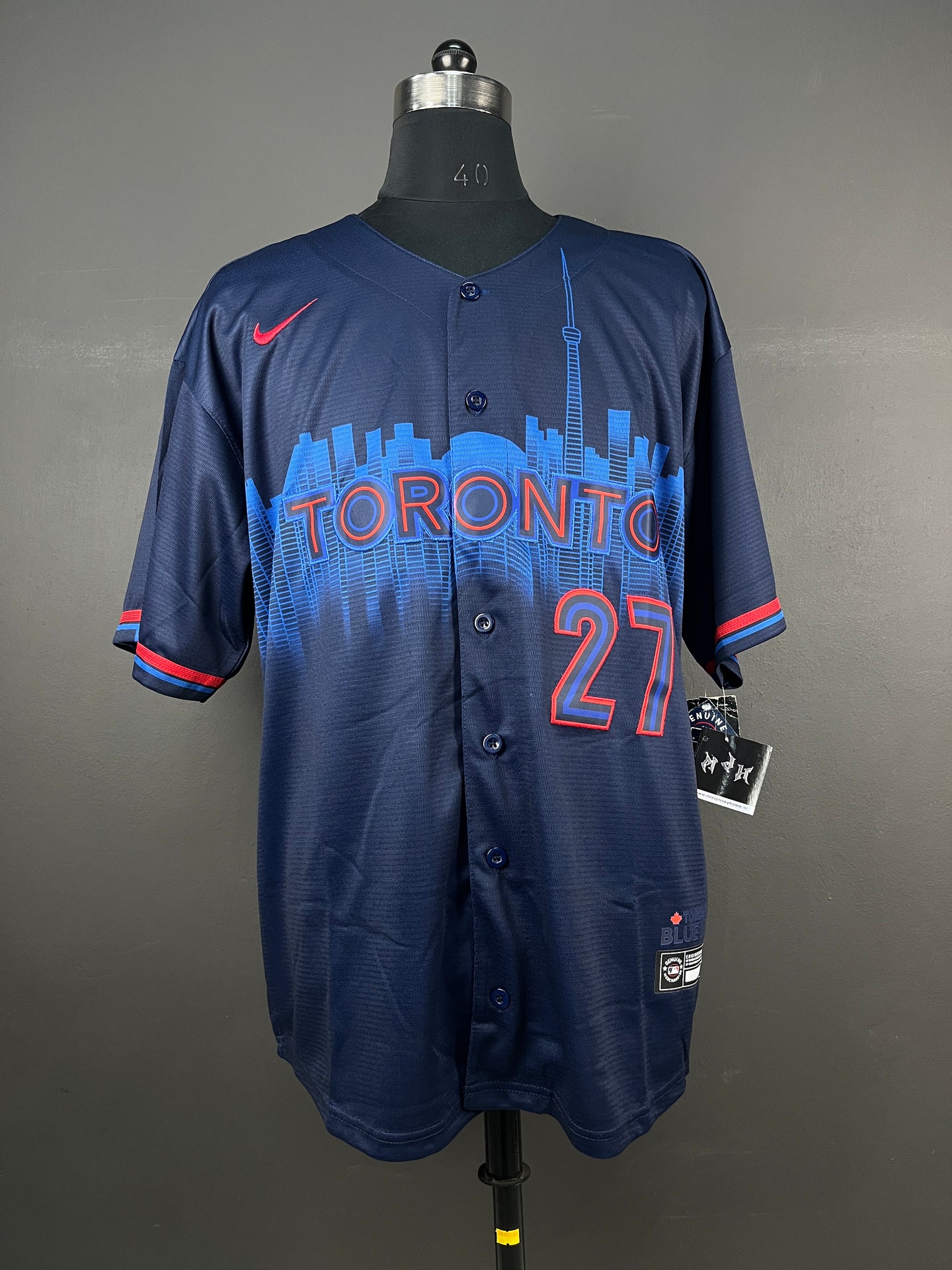 GUERRERO JR. 27 Navy Toronto Blue Jays MLB Jersey