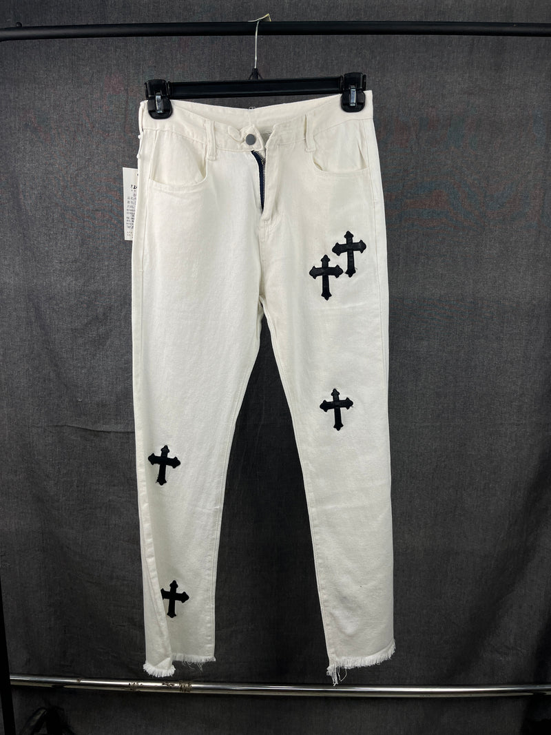 Chrome Hearts Jeans white