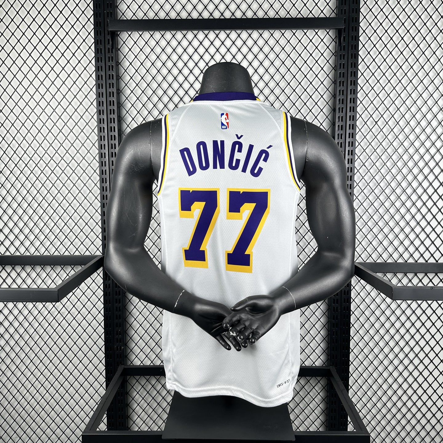 Doncic 77 Lakers White Heat Pressed Edition