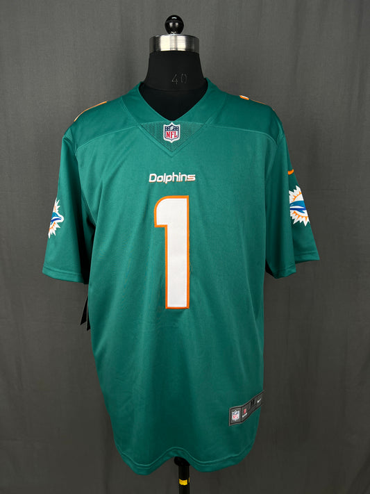 TAGOVAILOA 1 Aqua Dolphins NFL Jersey