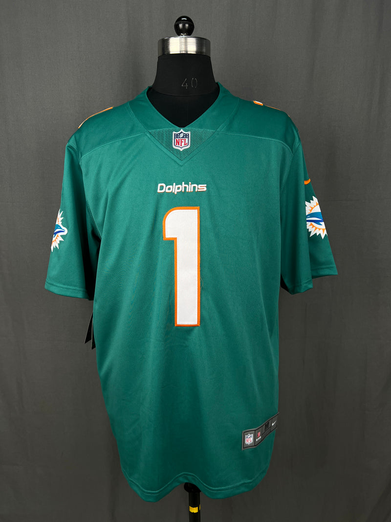 TAGOVAILOA 1 Aqua Dolphins NFL Jersey