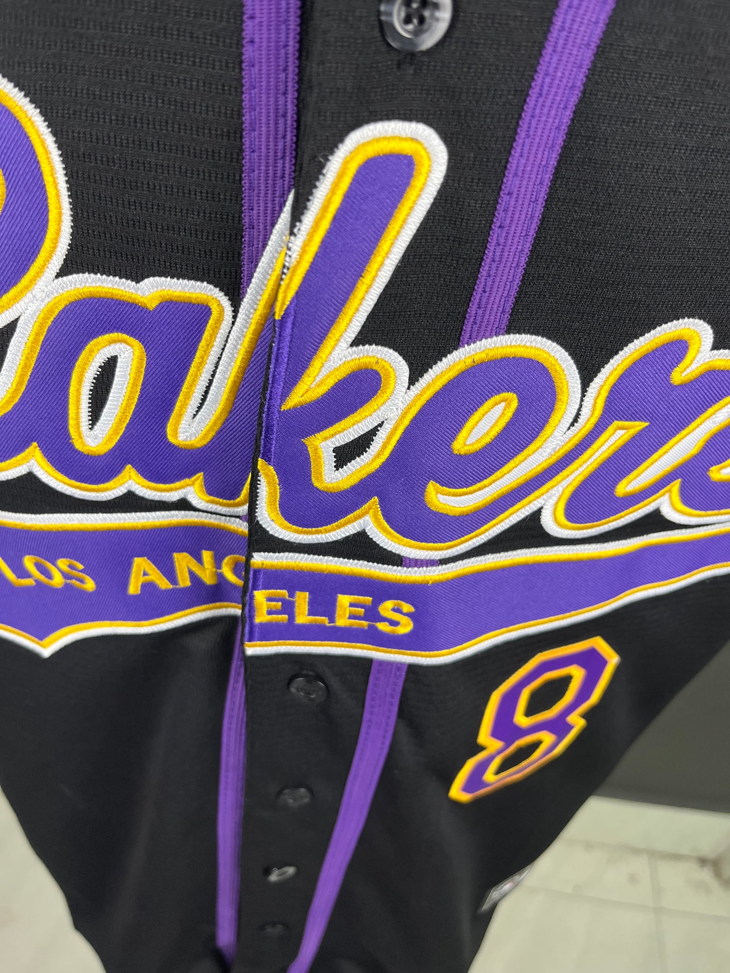 BRYANT 24/8 LAKERS LOS ANGELES BLACK MLB JERSEY