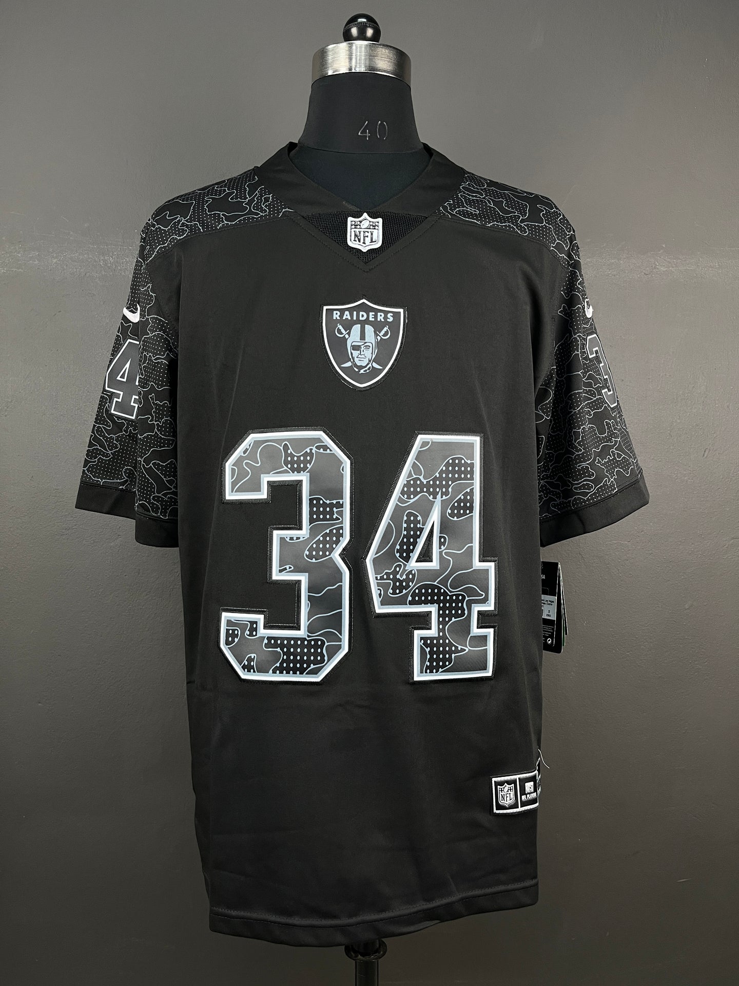 JACKSON 34 Black Las Vegas Raiders NFL Jersey (Camo Edition)