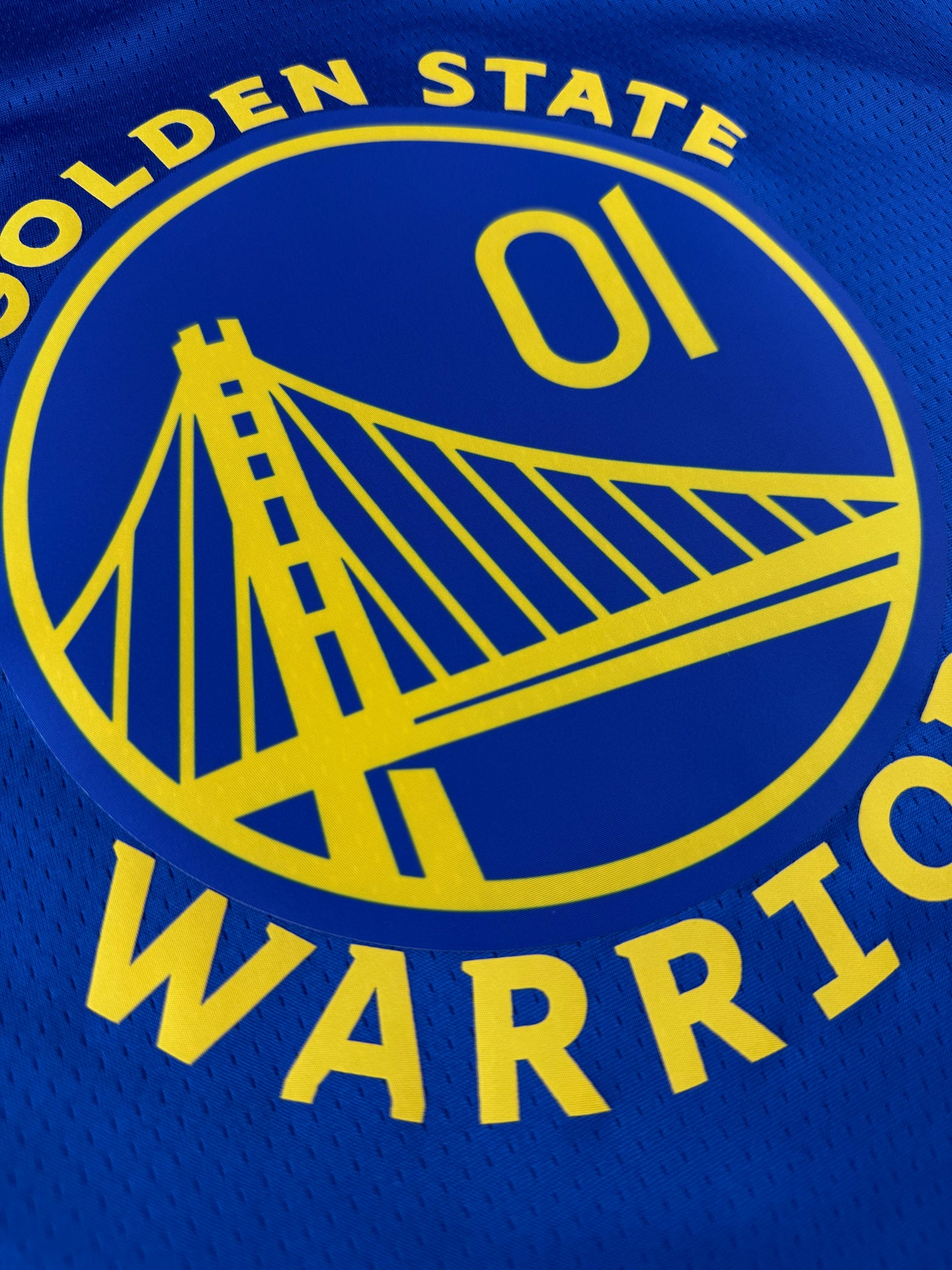 WINTER 01 Blue Golden State Warriors Heat Pressed Edition NBA Jersey
