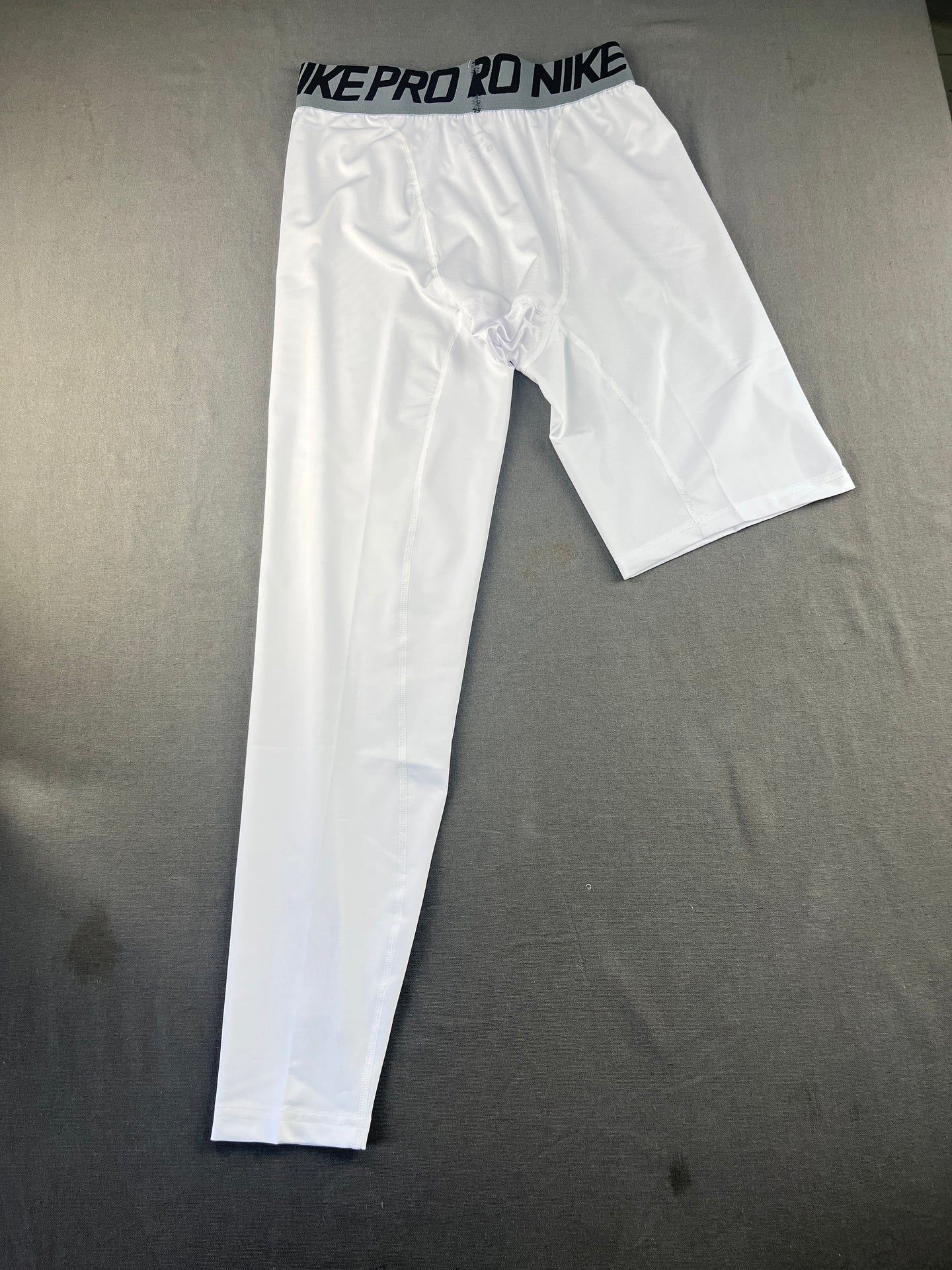 NBA NIKE Single Leg Compression White Pants