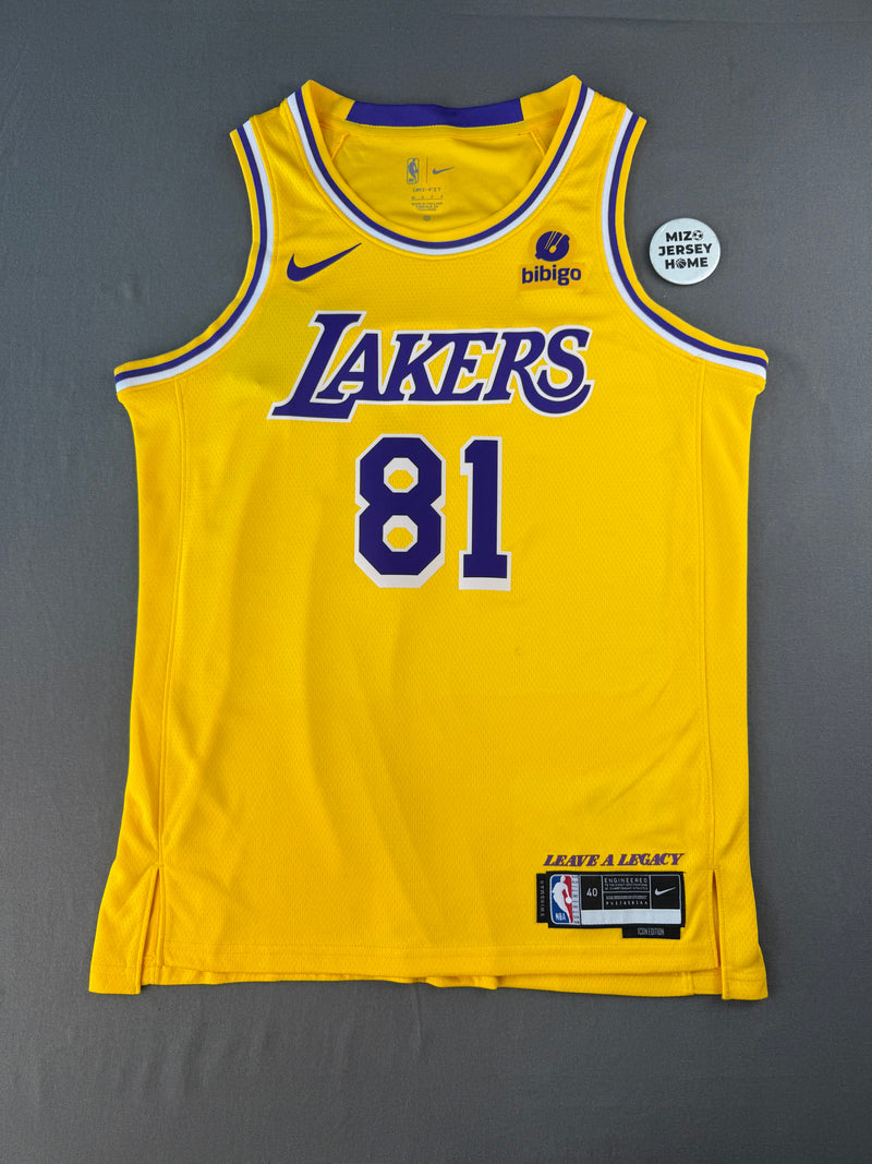 CHAEWON 81 Los Angeles Lakers Yellow Heat Pressed Edition NBA Jersey