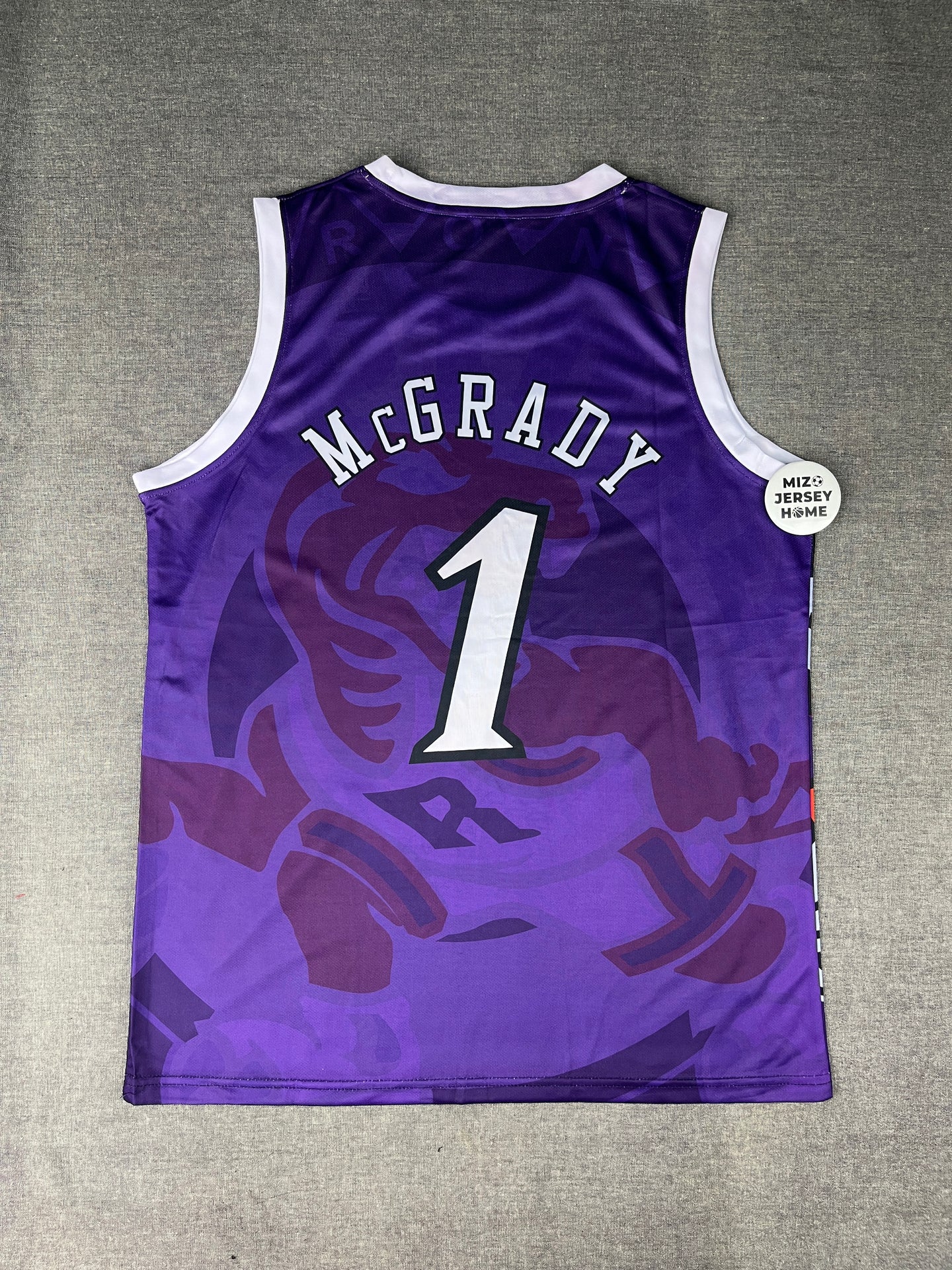 MC GRADY 1 Purple Toronto Raptors NBA Jersey Sublimation