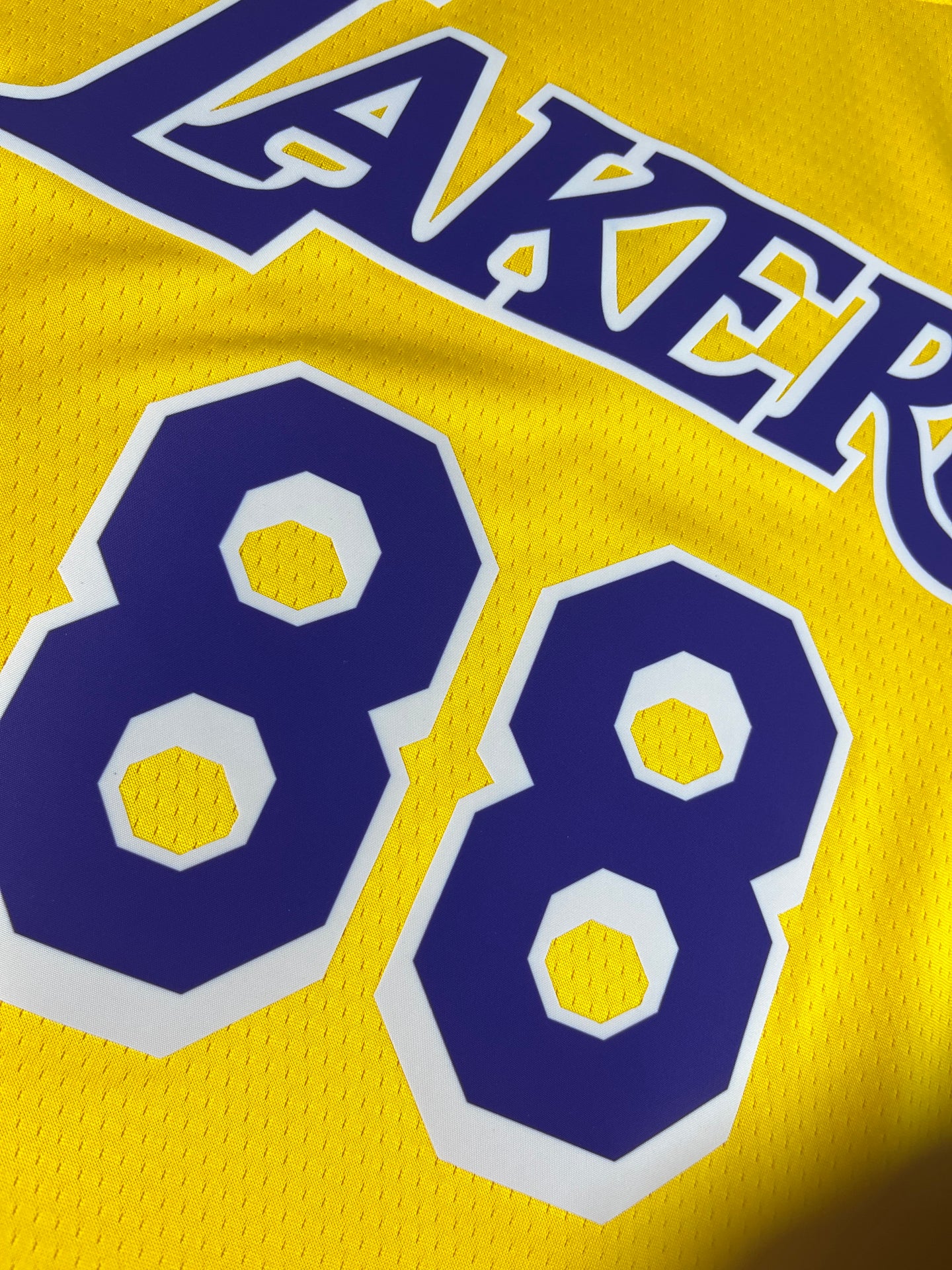 YUNJIN 88 Yellow Los Angeles Lakers Heat Pressed Edition NBA Jersey