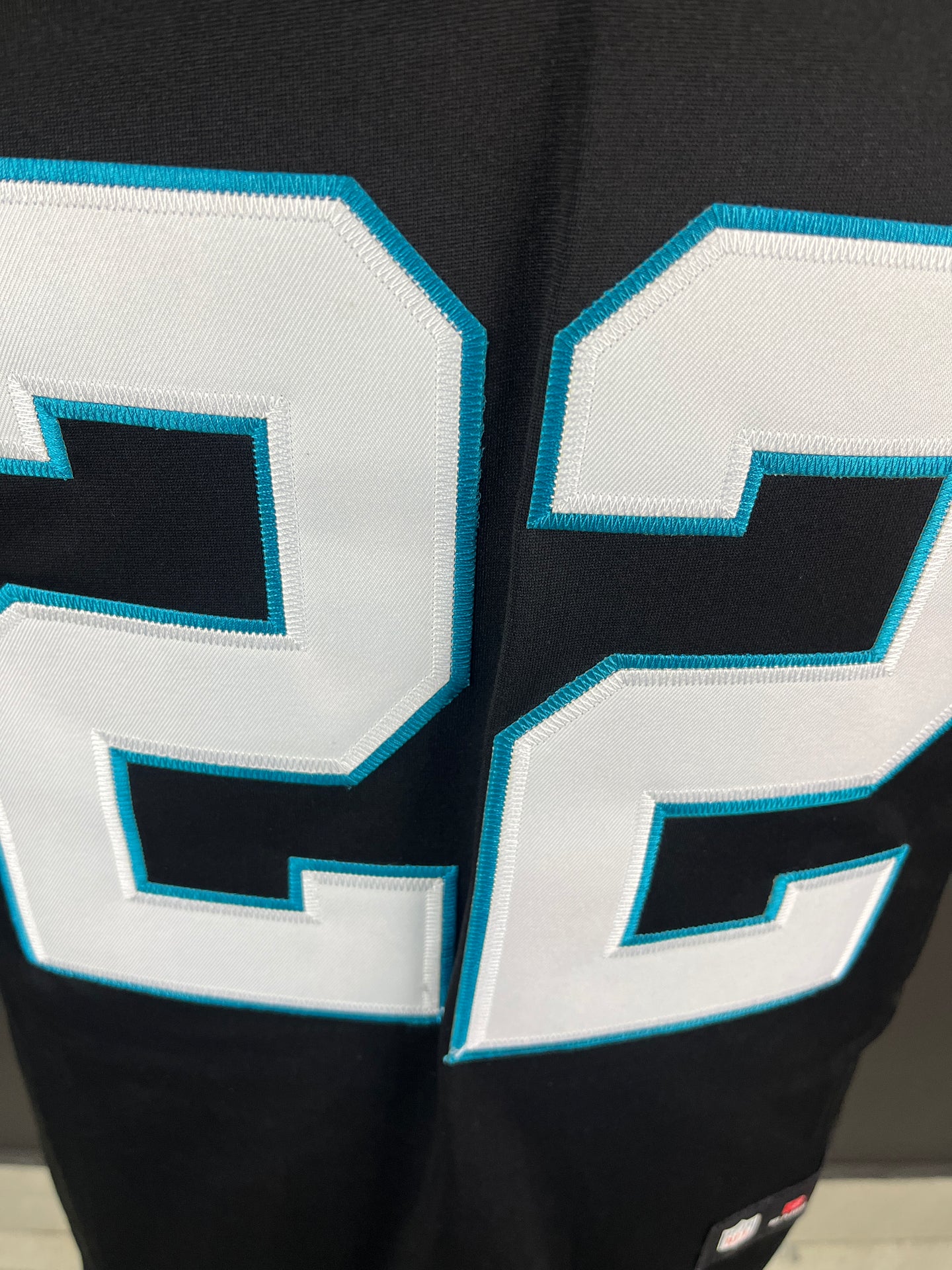 McCAFFREY 22 Black Carolina Panthers NFL Jersey