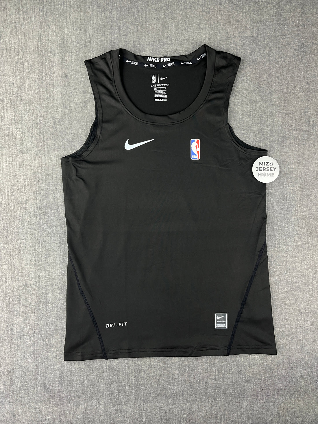Nba Nike Black Sleeveless Compression Shirt – Official NBA Jersey ...