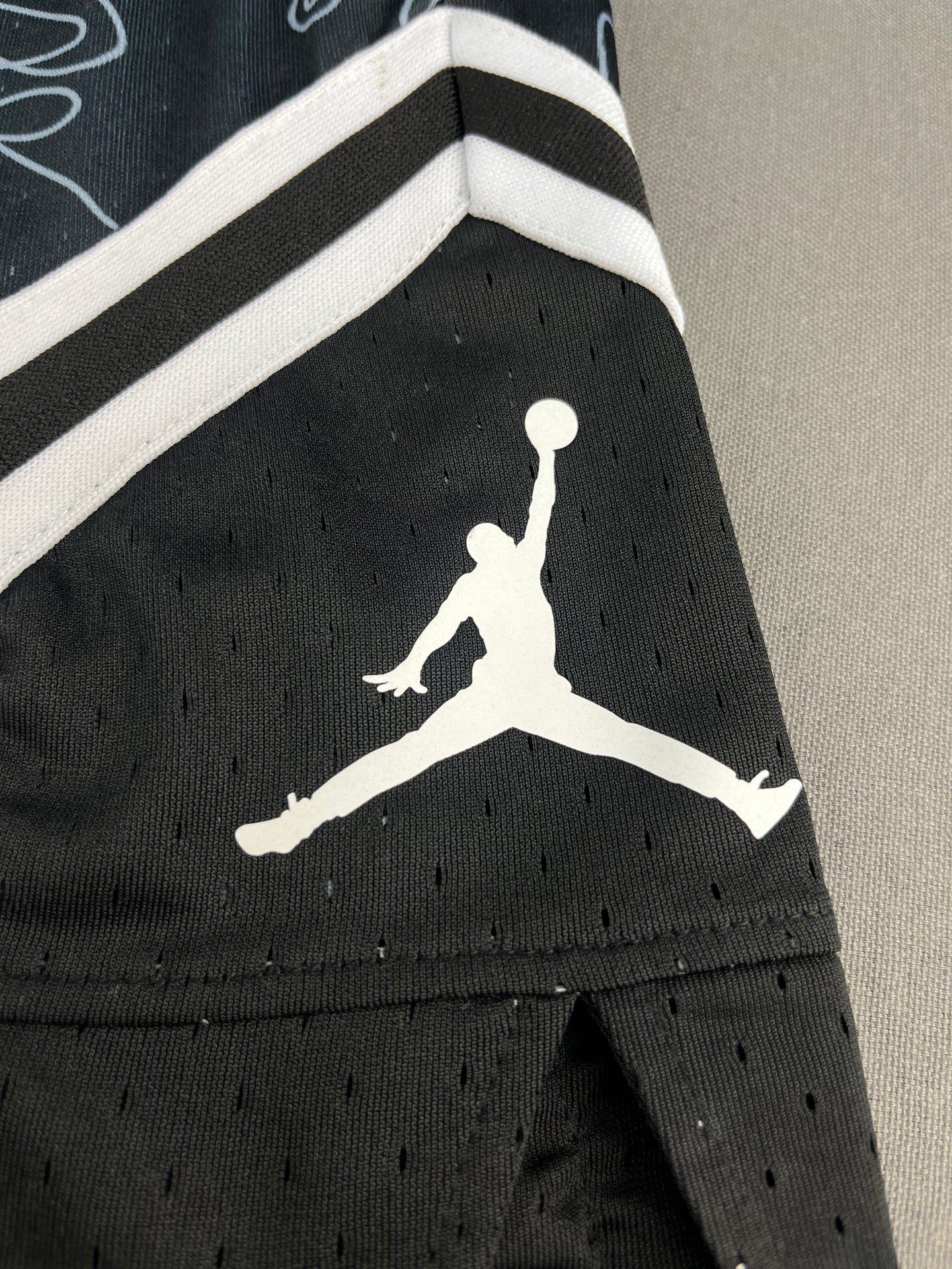 Jordan x Nike Graffiti Print Basketball Black& White Shorts