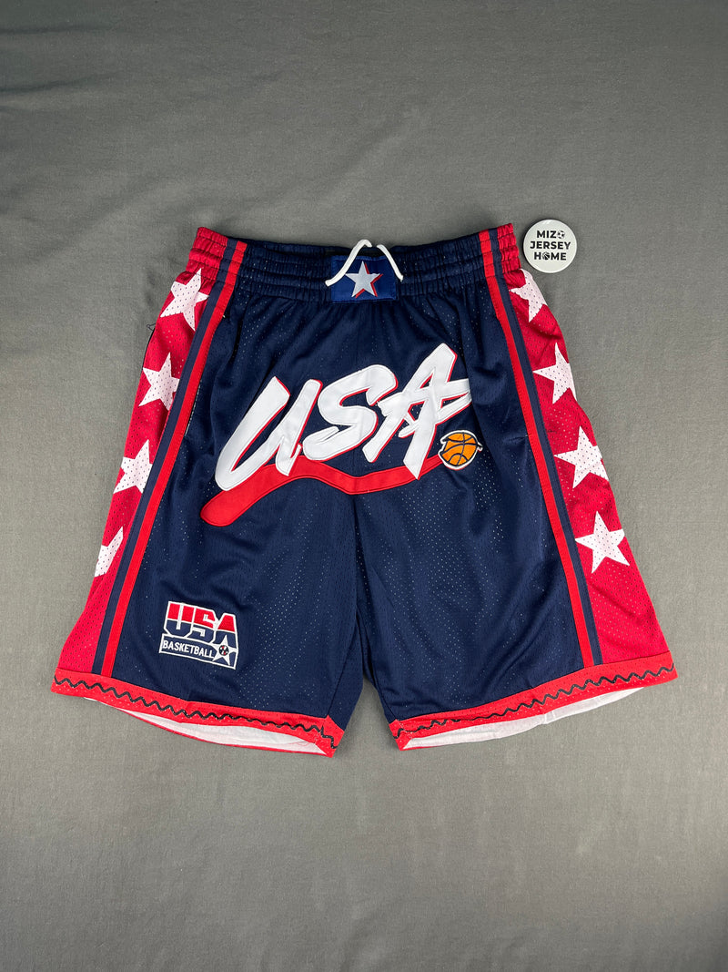 USA Blue & Red Shorts Full Embroidery