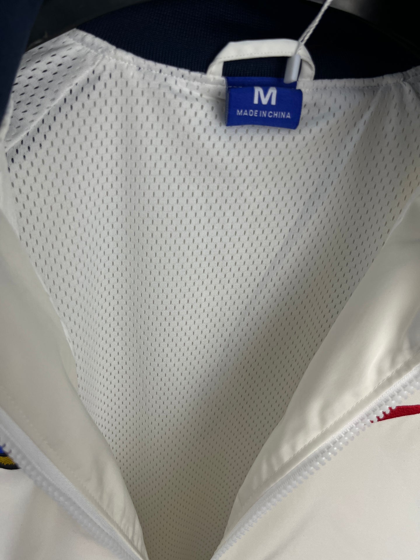 Barcelona White Windbreaker Jacket