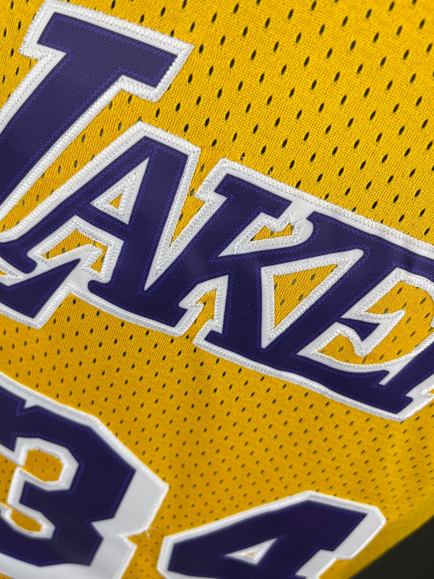 O'NEAL 34 Yellow Los Angeles Lakers NBA Jersey