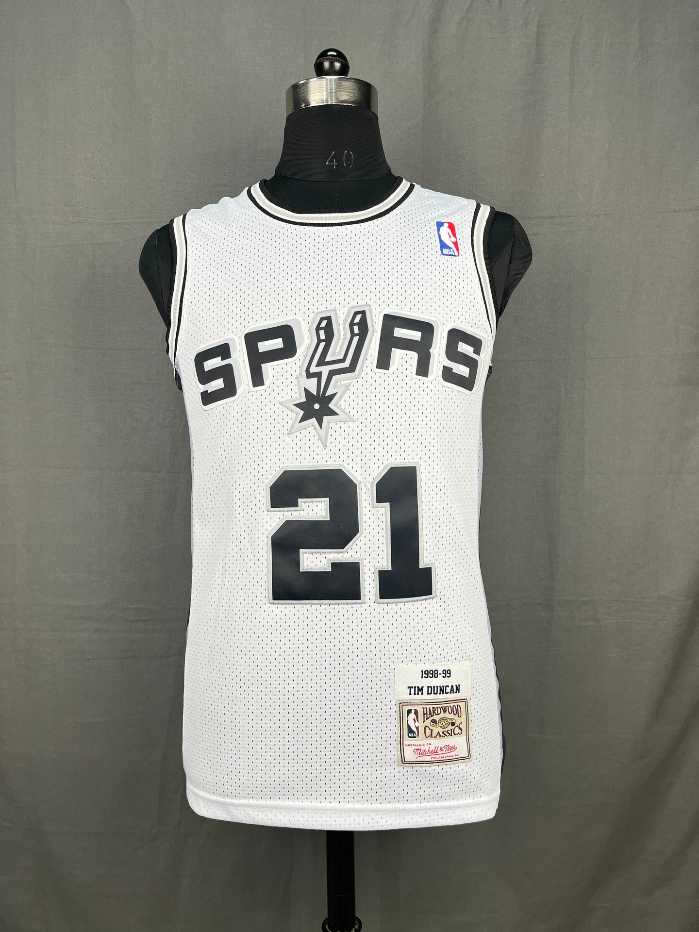 Duncan 21 Spurs White NBA Jersey