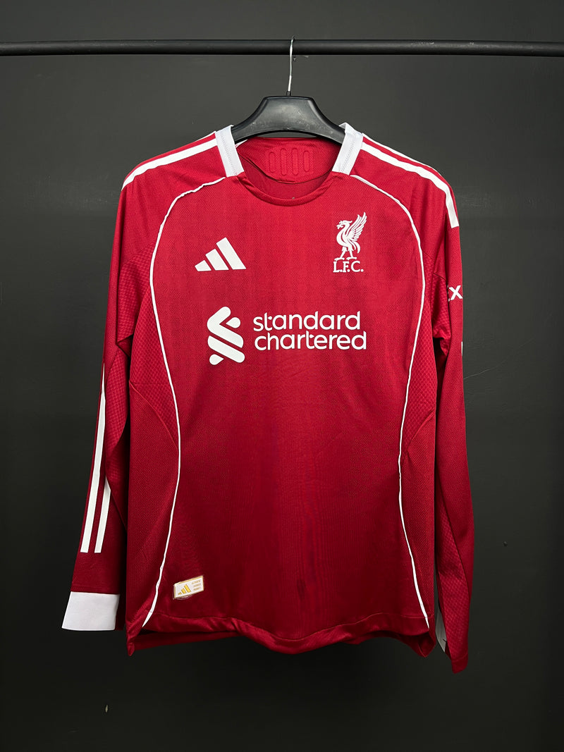 Liverpool Home 25/26 Jersey Long Sleeves Player Version