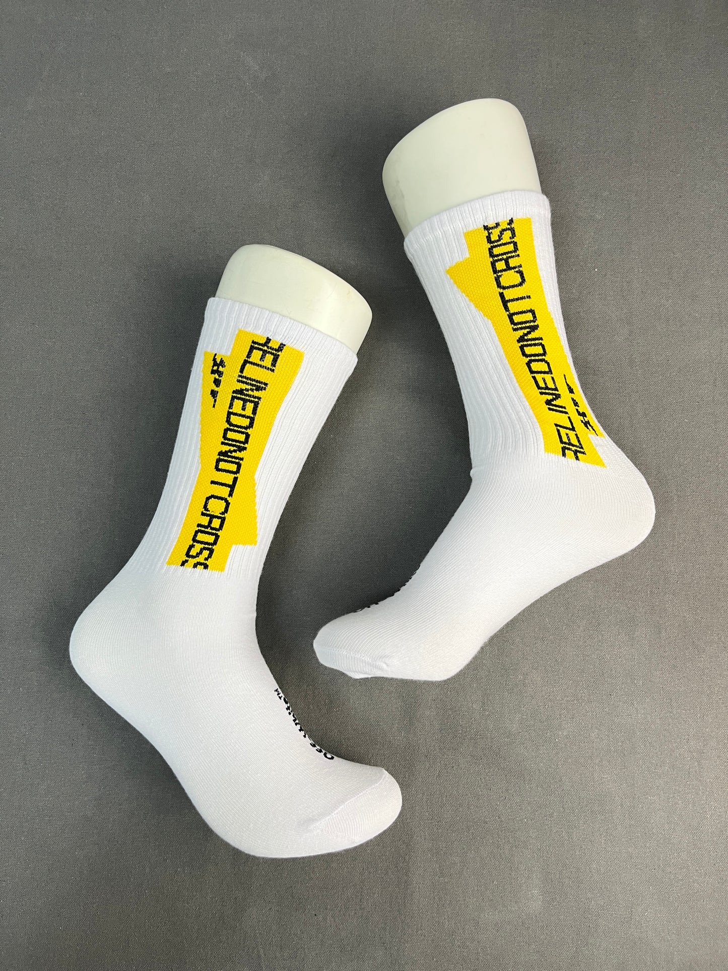 OFF-WHITE Fire Tape White Crew Socks