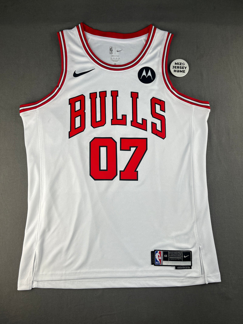 DANIELLE 07 White Chicago Bulls Heat Pressed Edition NBA Jersey