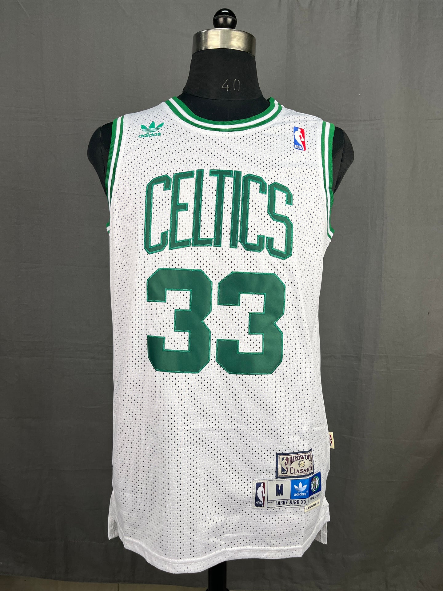 Bird 33 Celtics White NBA Jersey
