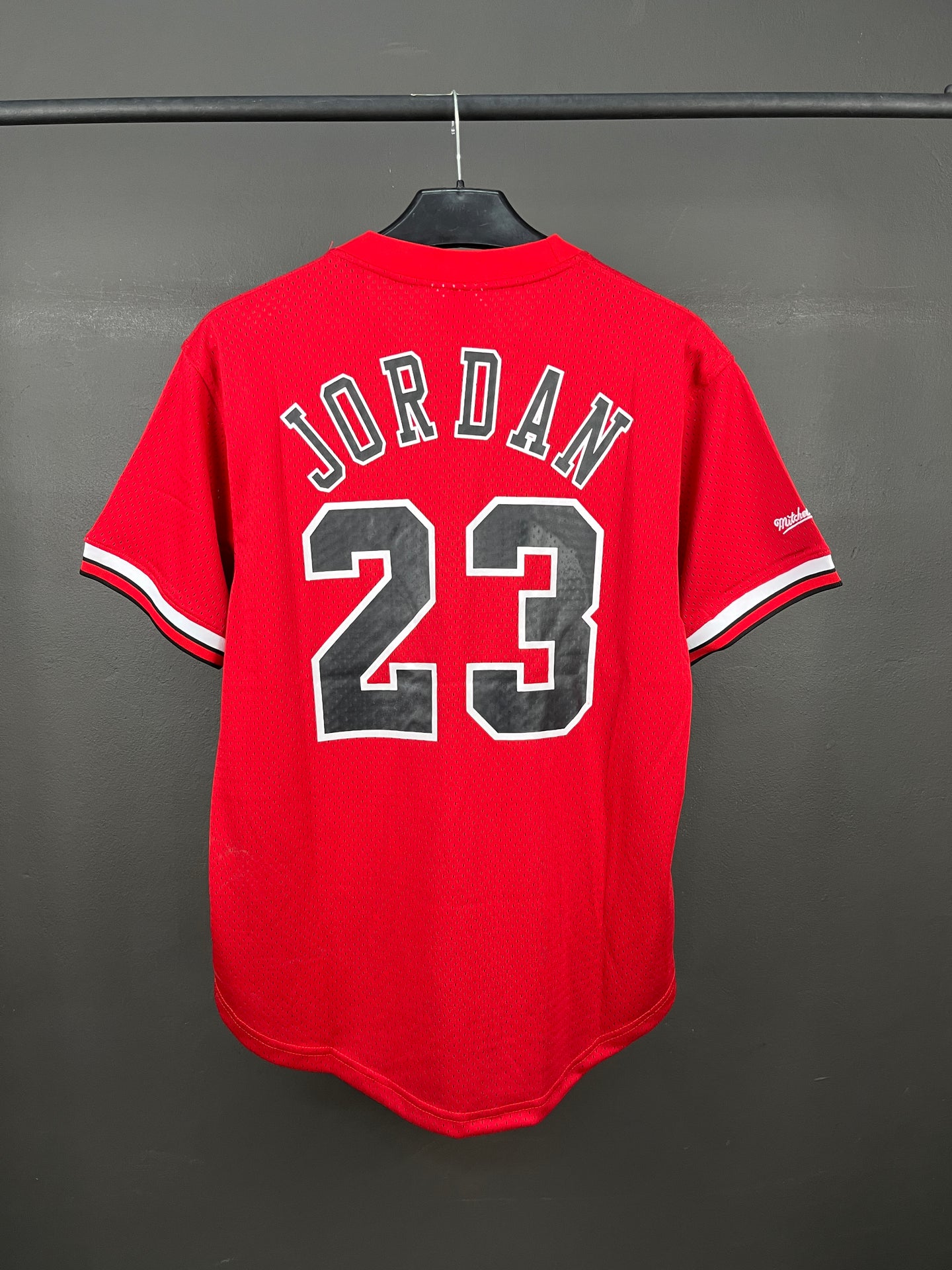 JORDAN 23 Red Chicago Bulls Mesh Jersey