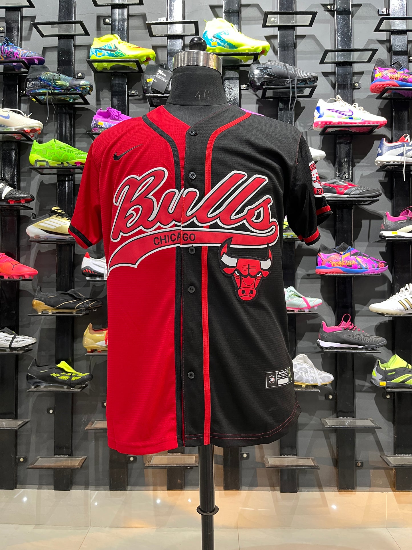JORDAN 23 Black & Red Chicago Bulls MLB Jersey