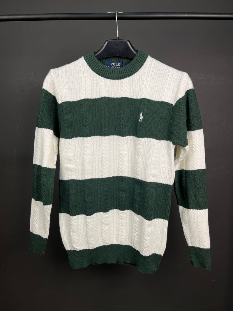Ralph Lauren Soft Sweater Green & White
