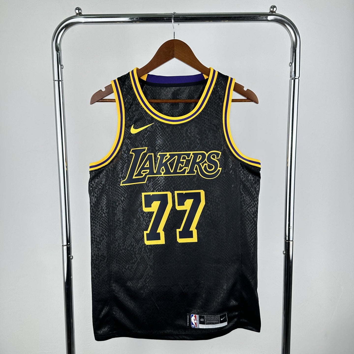Doncic 77 Black Lakers Heat Pressed Edition