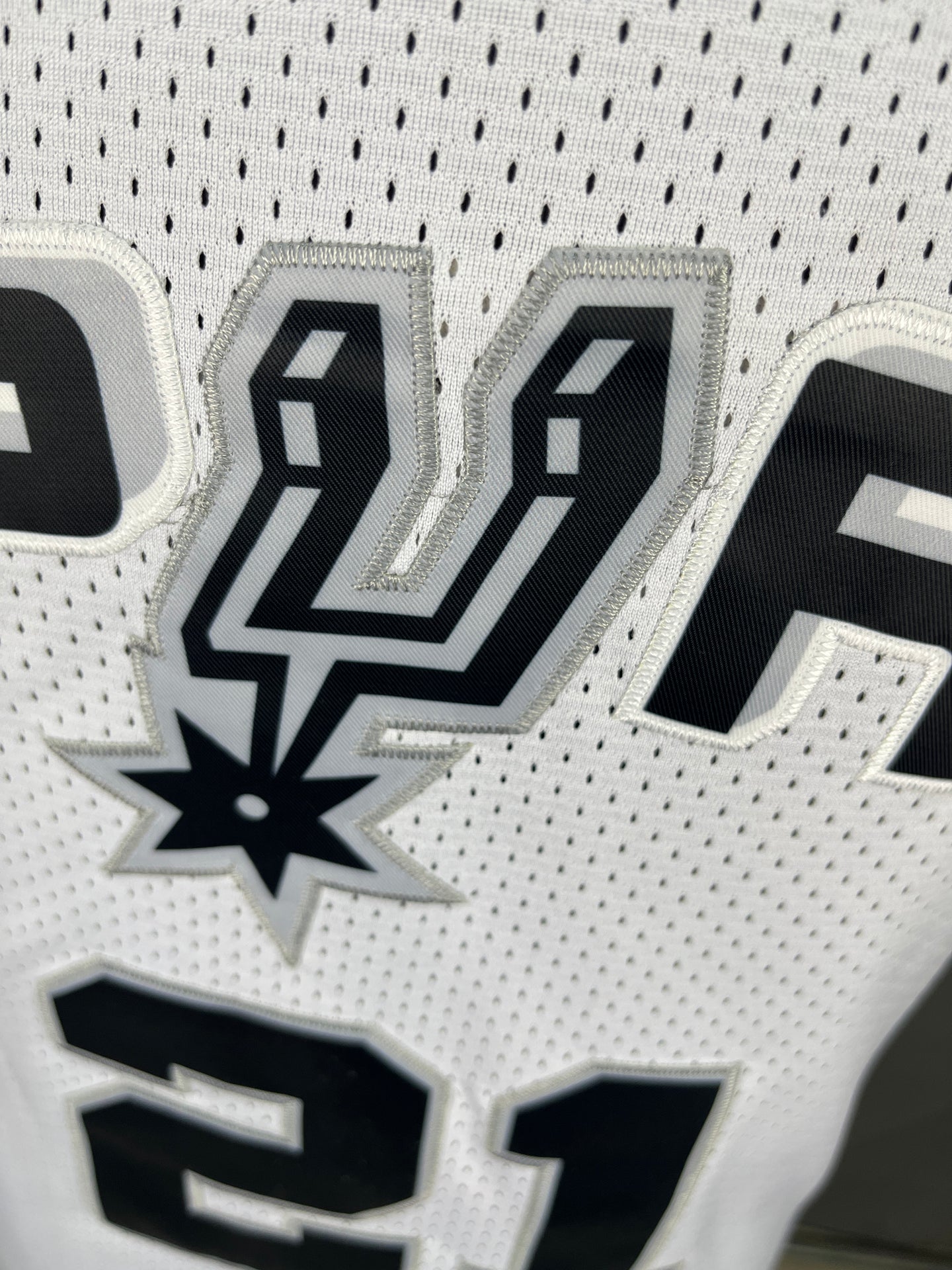 Duncan 21 Spurs White NBA Jersey