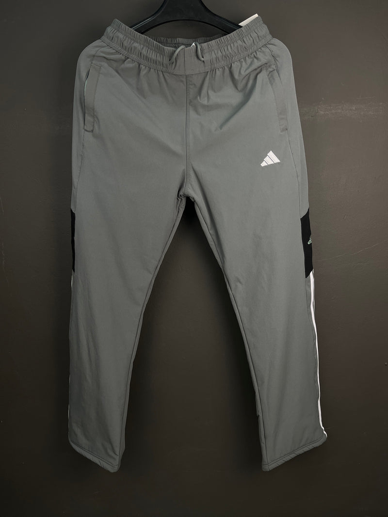 ADIDAS Olive Gray Stripes Inner Fleece Pants