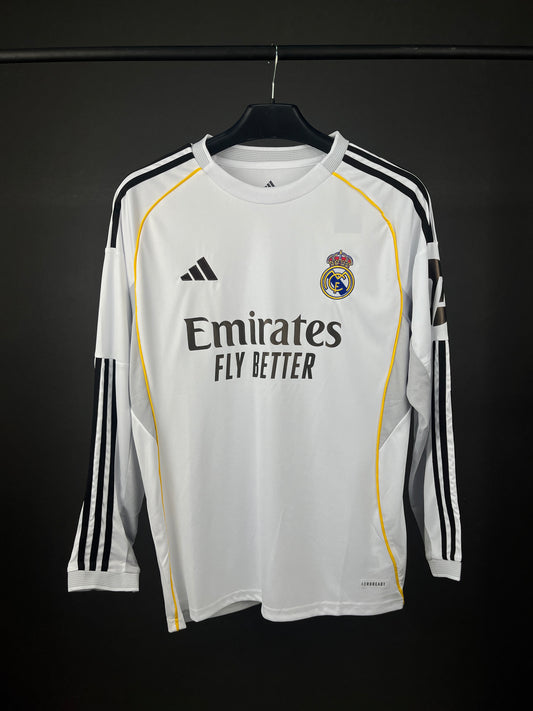 REAL MADRID HOME JERSEY 25/26 LONG SLEEVES FAN VERSION