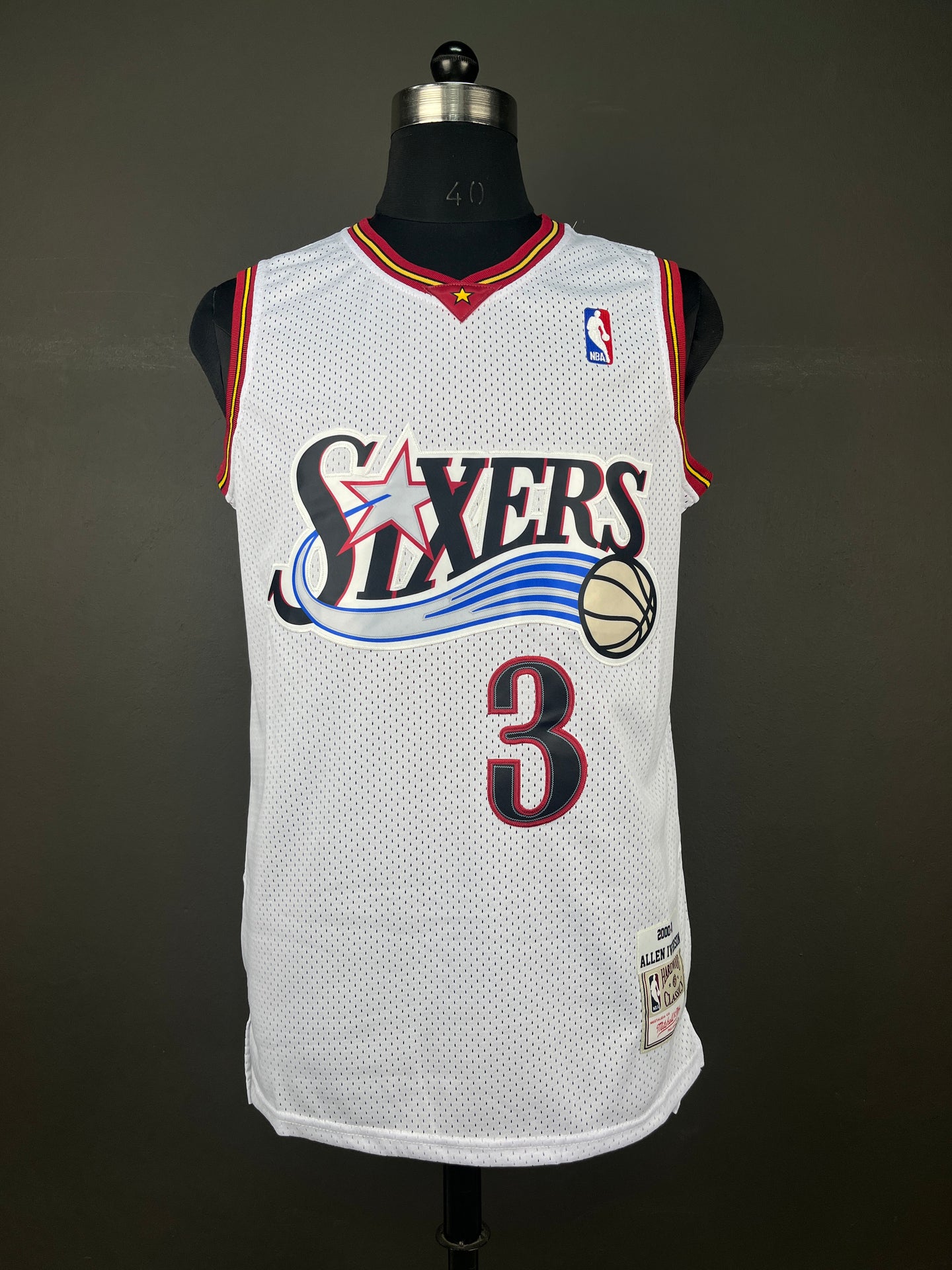 IVERSON 3 White Philadelphia 76ers NBA Jersey