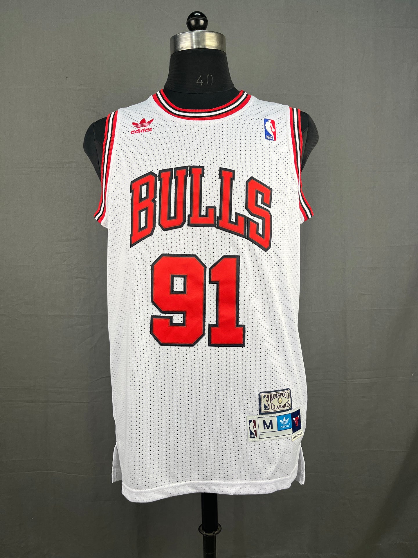 Rodman 91 White NBA Jersey