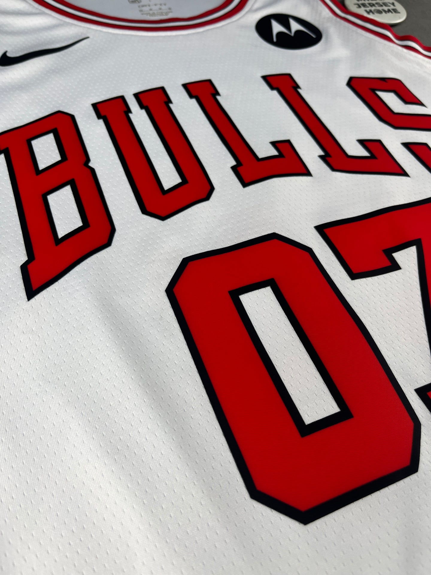 DANIELLE 07 White Chicago Bulls Heat Pressed Edition NBA Jersey