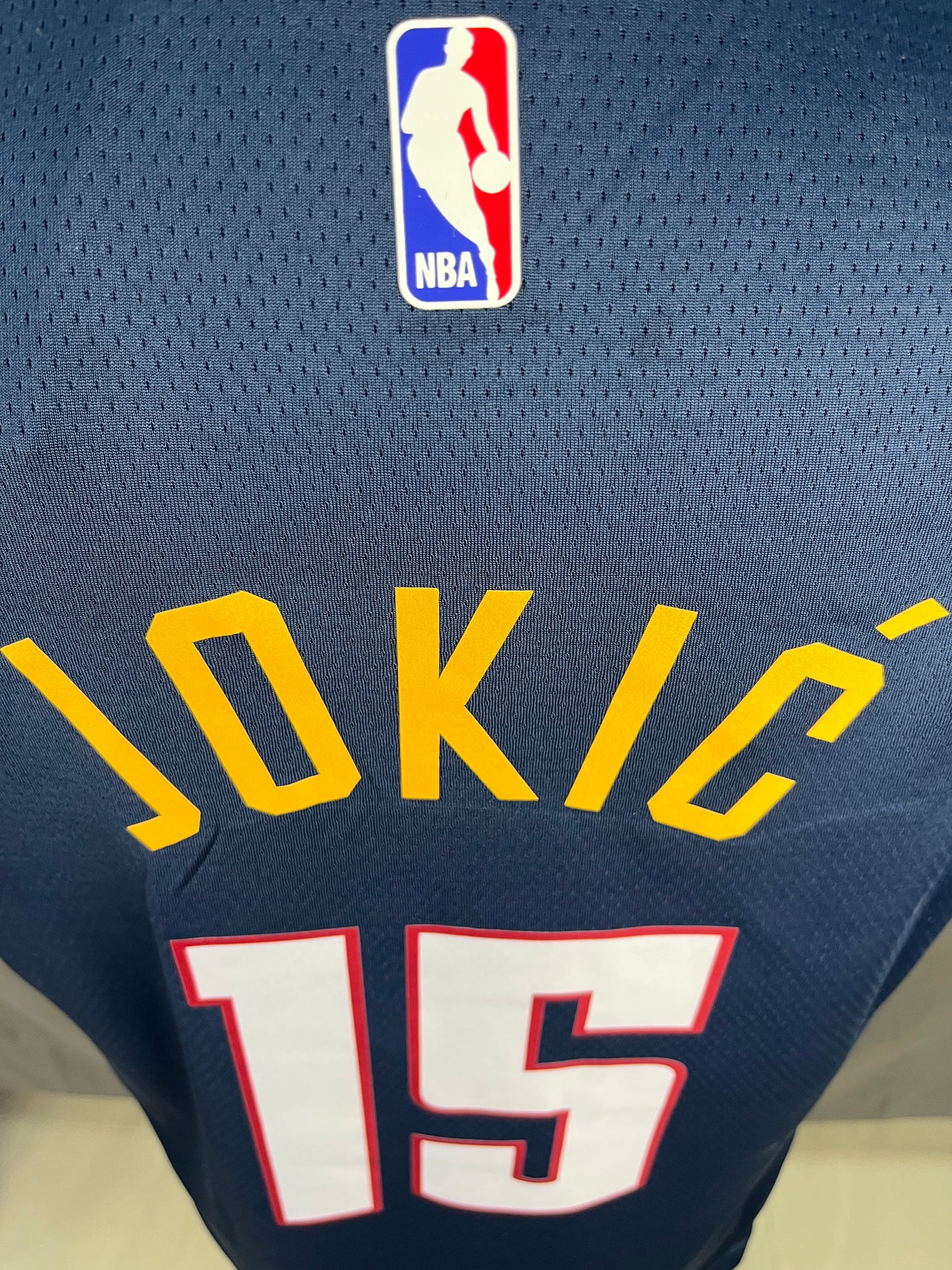 Jokić 15 Denver Nuggets Dark Blue Heat Pressed Edition