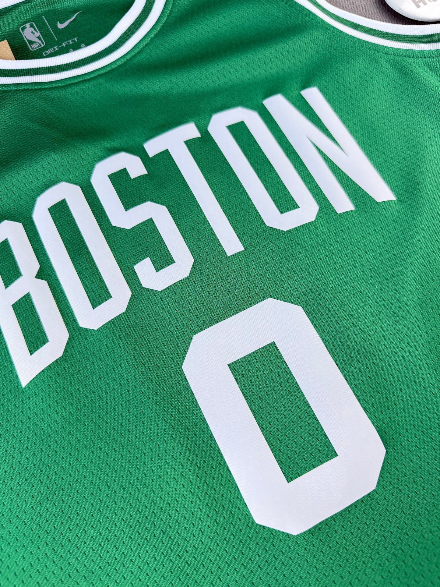 TATUM 0 Boston Green Heat Pressed Edition NBA Kids Jersey