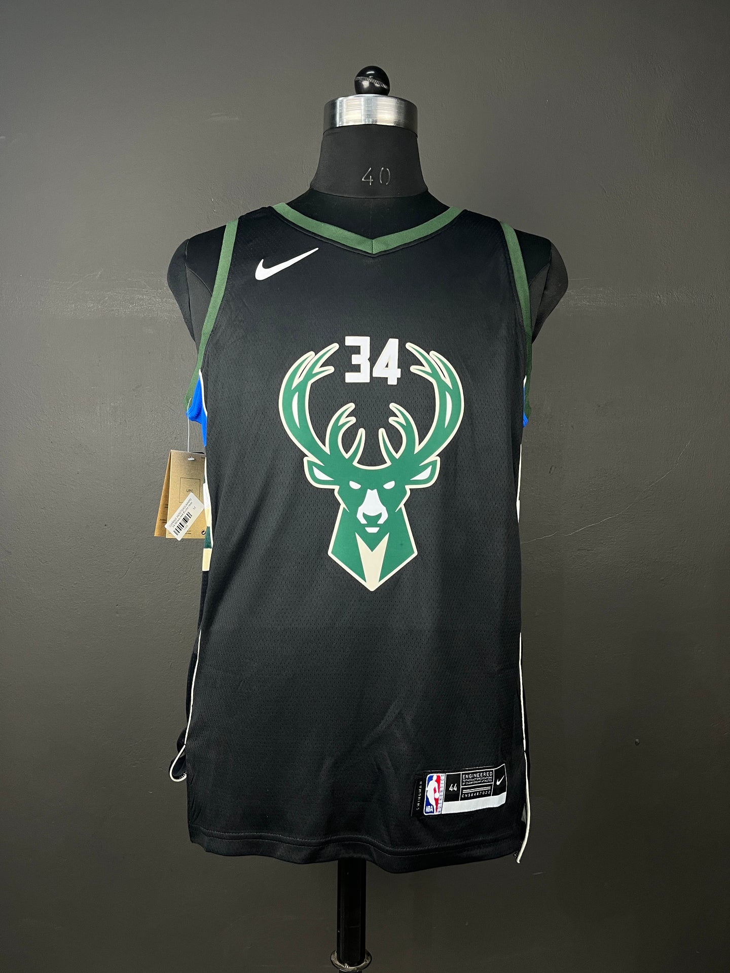 GIANNIS ANTETOKOUMNPO 34 Milwaukee Bucks Heat Pressed Edition NBA Jersey