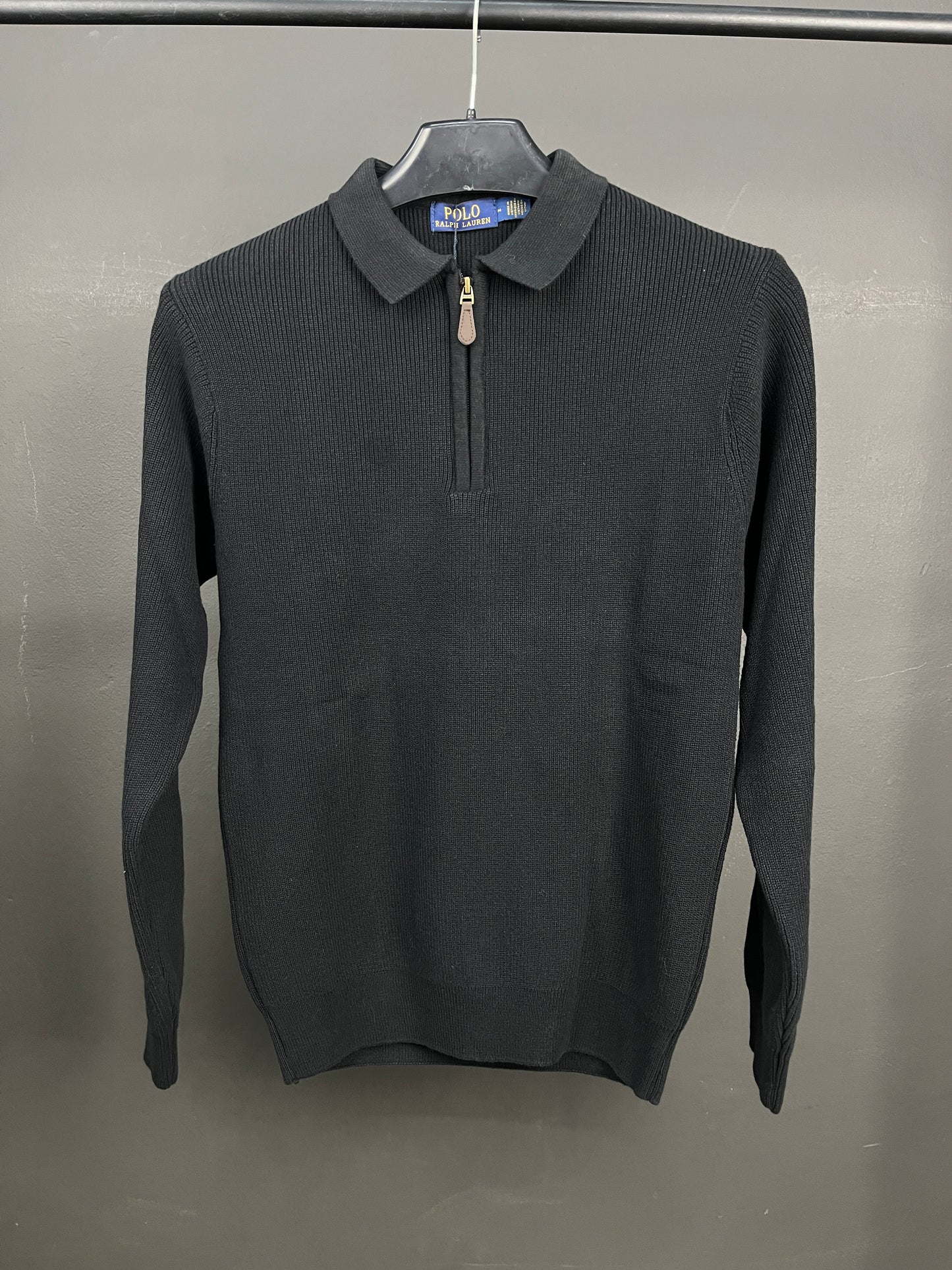 Ralph Lauren Black Half Zip-up Sweater