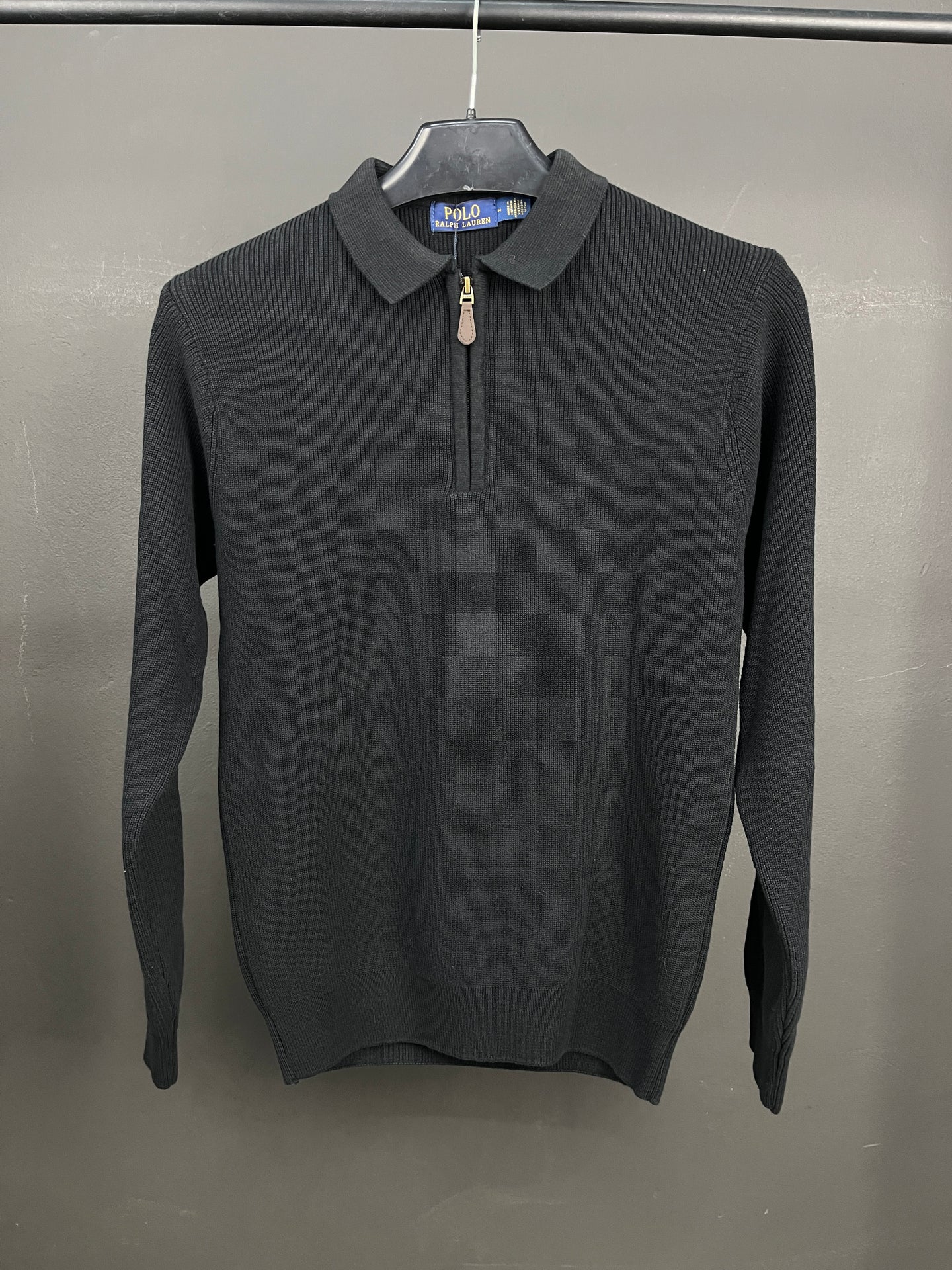Ralph Lauren Black Half Zip-up Sweater
