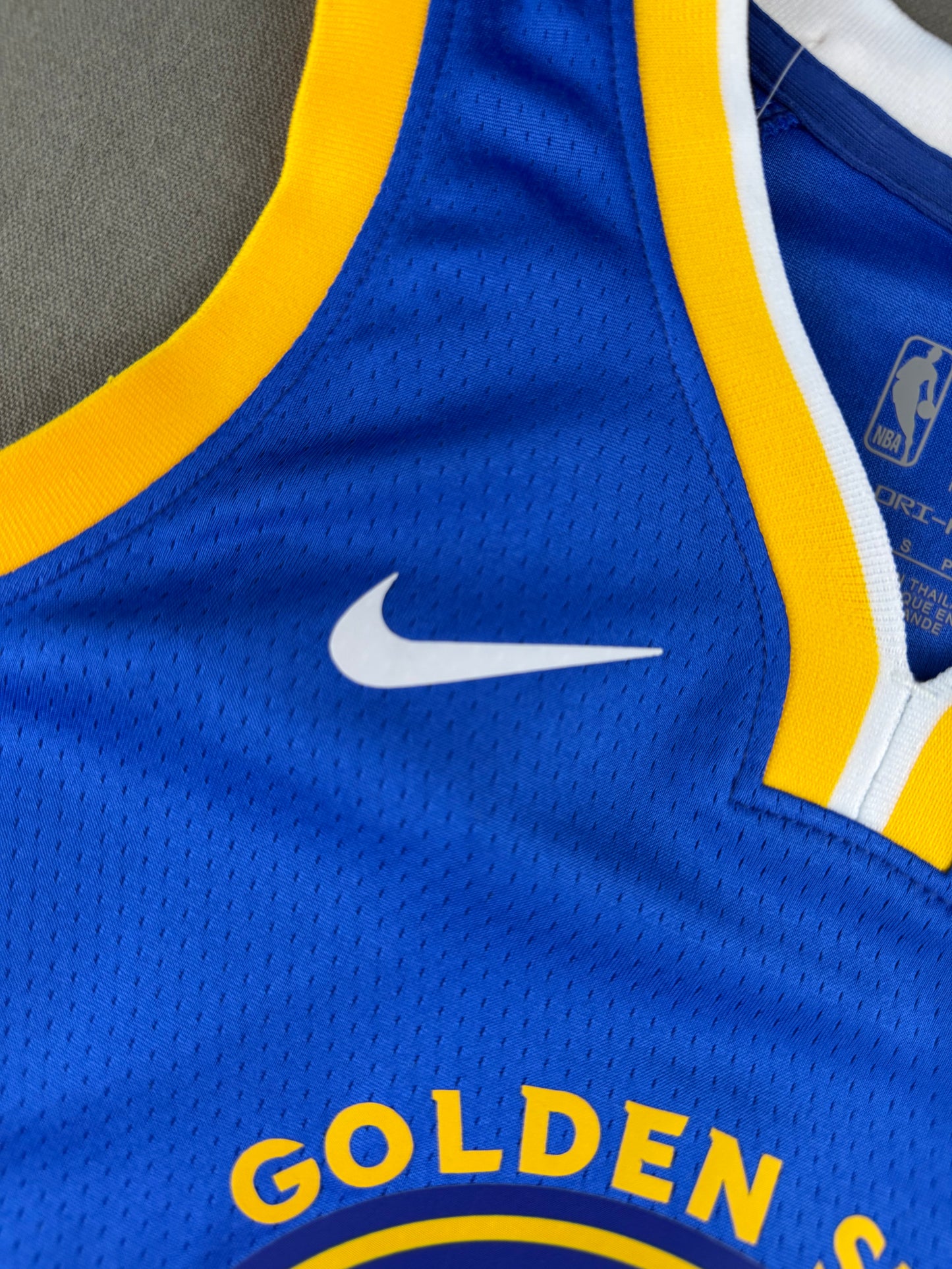 CURRY 30 Blue Golden State Warriors Heat Pressed Edition NBA Kids Jersey