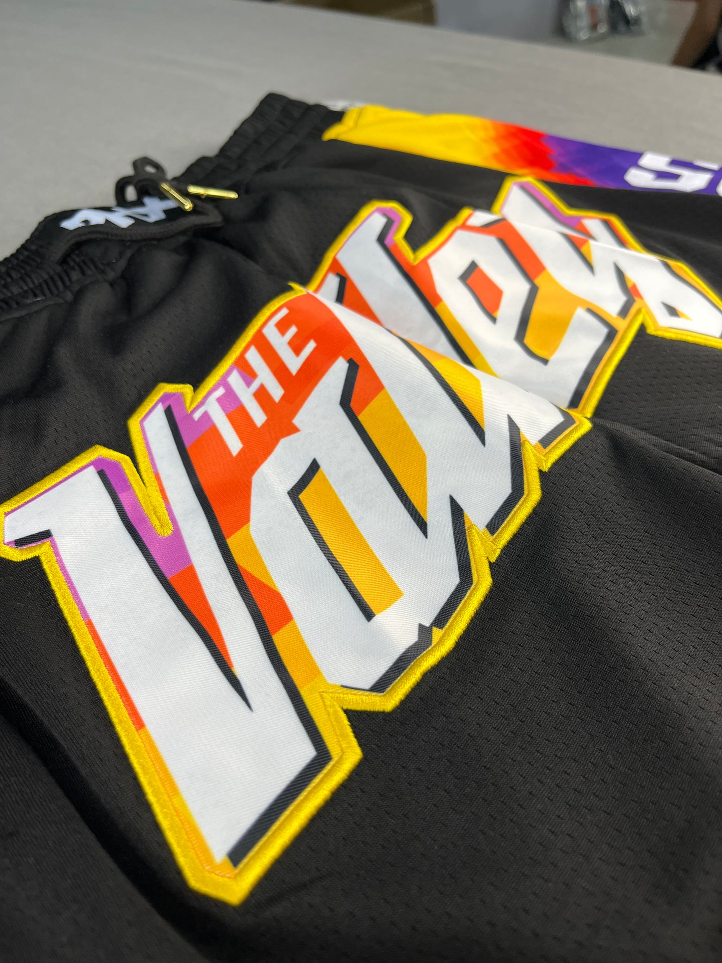 The Valley Black Shorts Full Embroidery