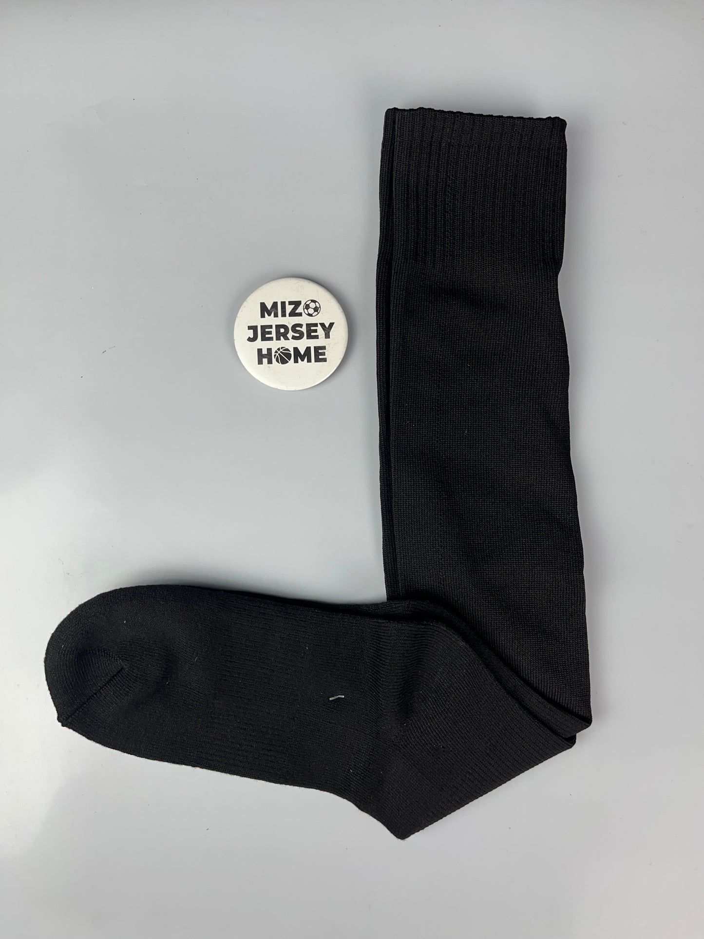 Black Knee Length Football Socks